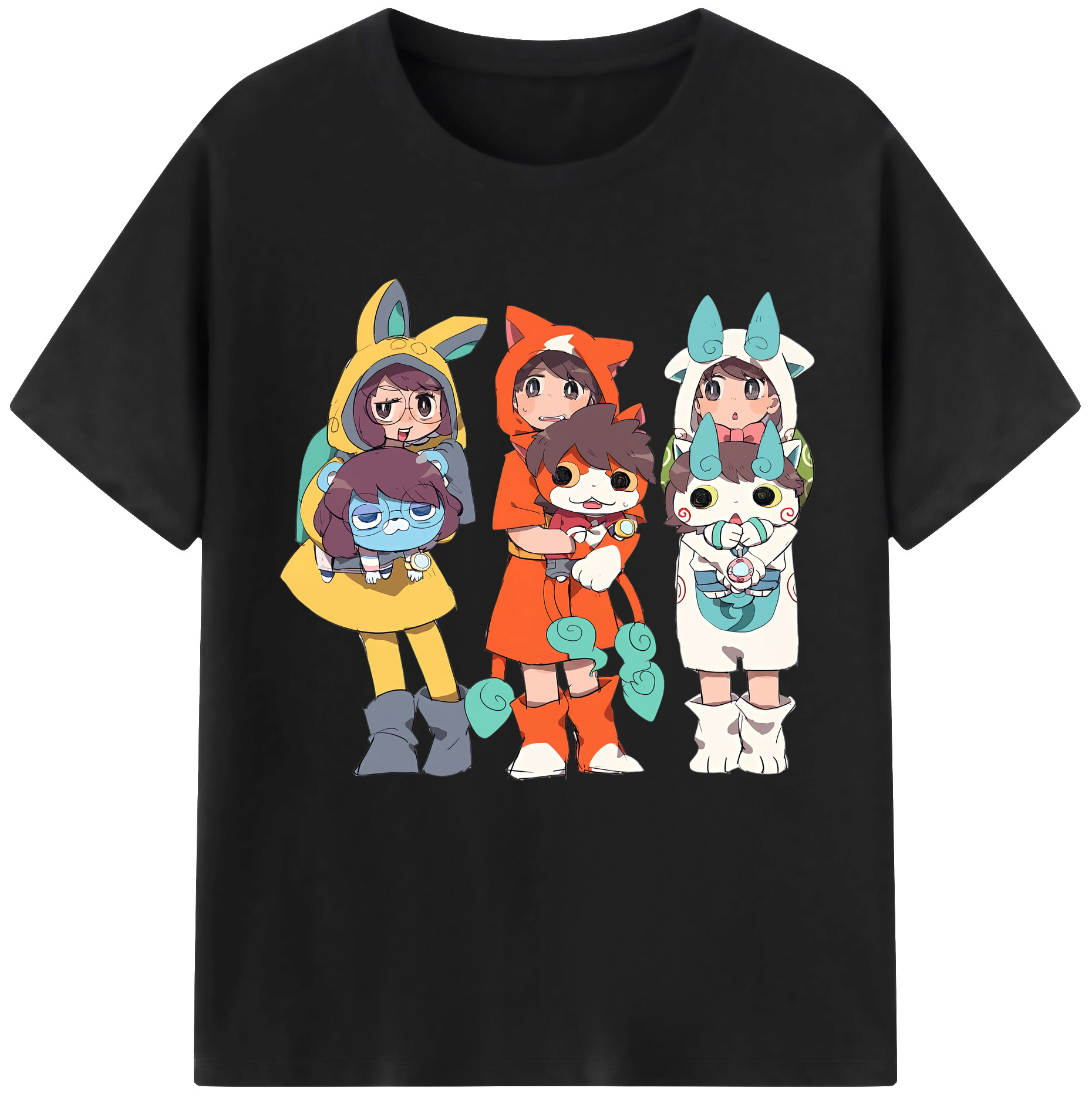 （画像用） 妖怪ウォッチ Yo-kai Watch レディースカジュアルプリントTシャツ（綿100％）
