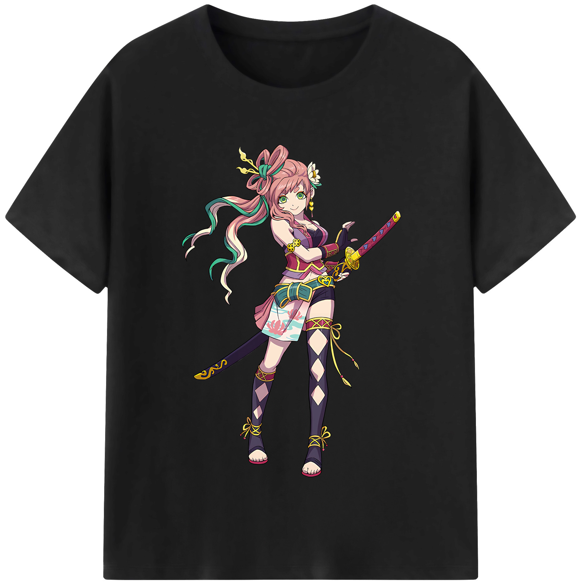 （画像用） 妖怪ウォッチ Yo-kai Watch レディースカジュアルプリントTシャツ（綿100％）
