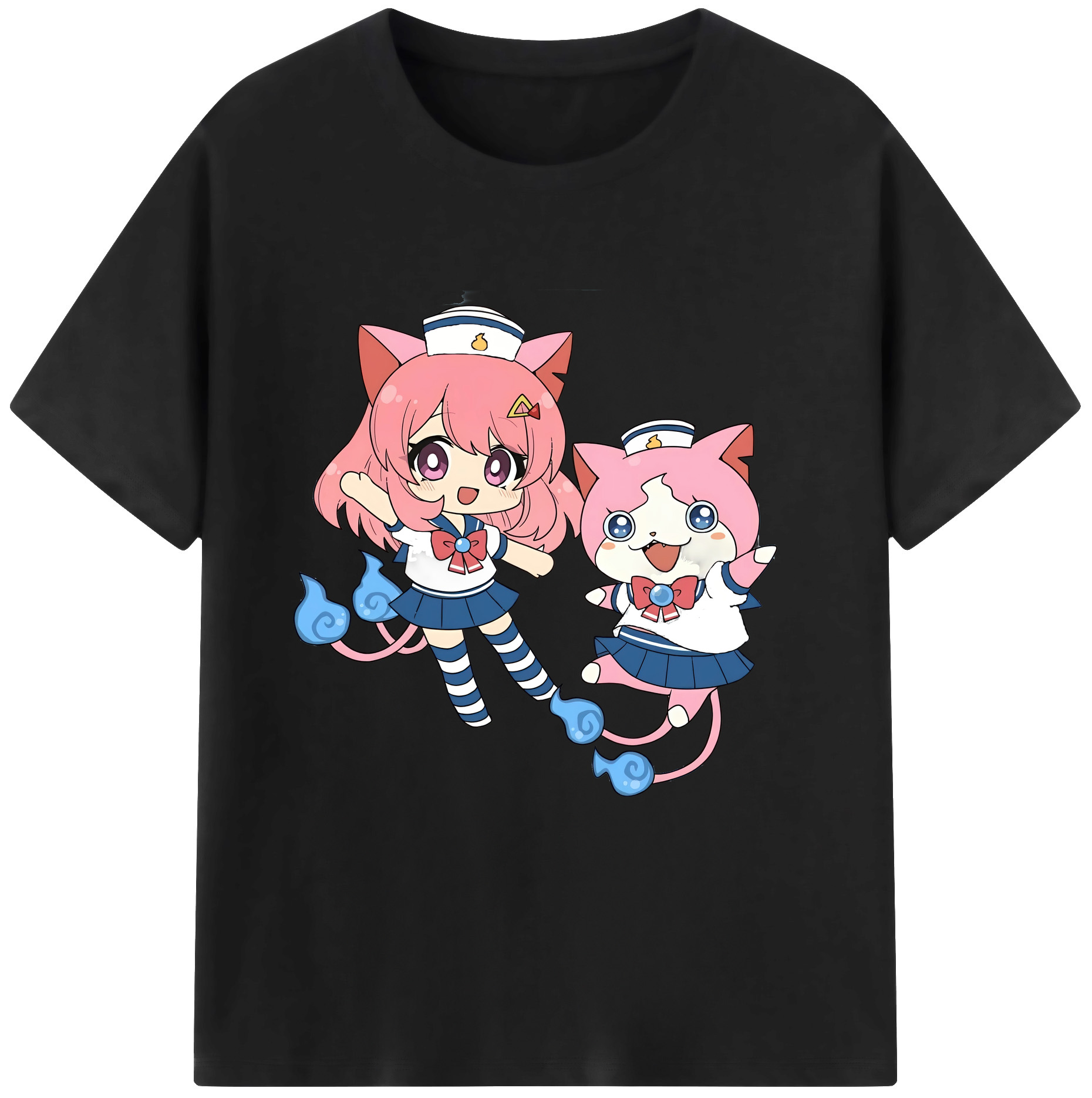 （画像用） 妖怪ウォッチ Yo-kai Watch レディースカジュアルプリントTシャツ（綿100％）