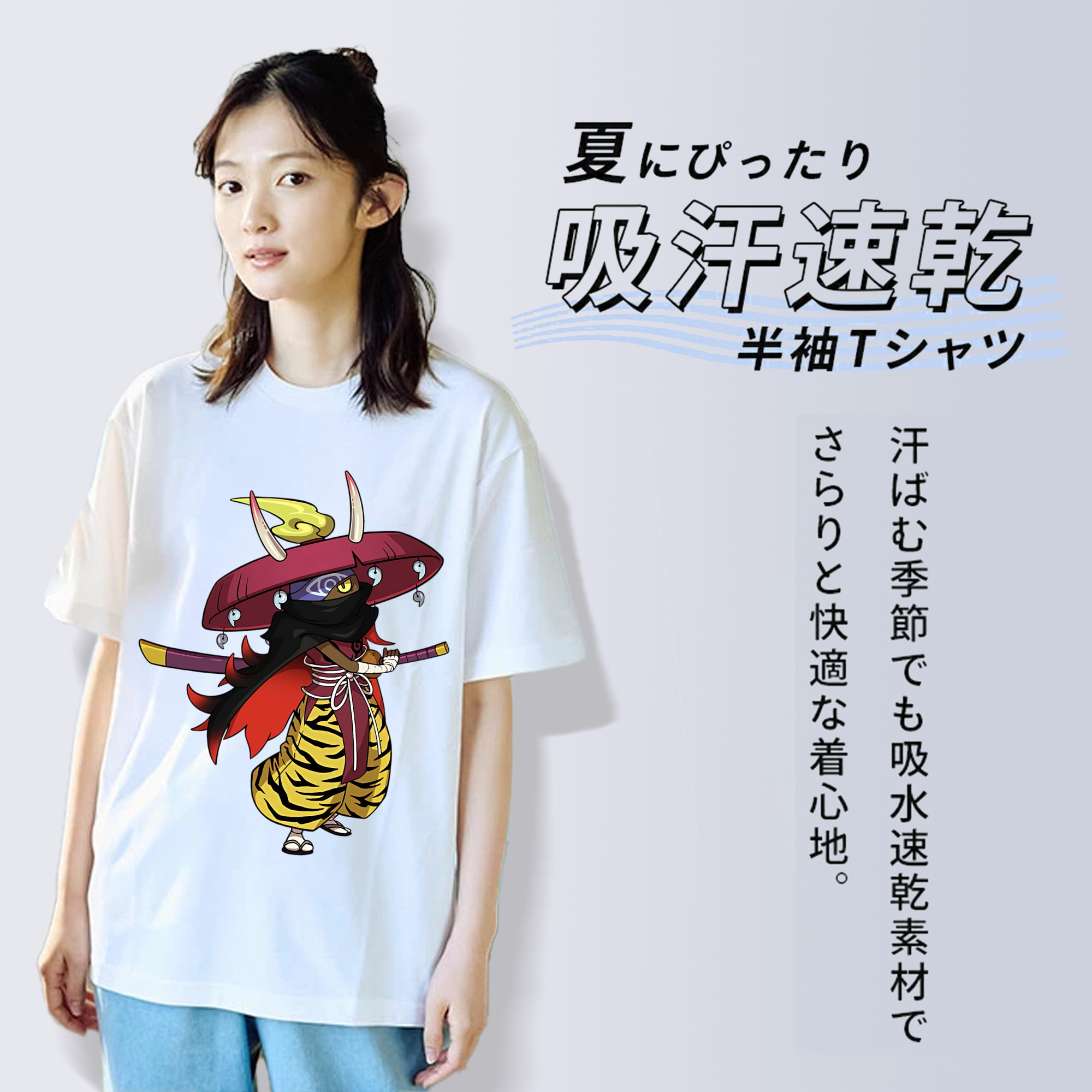 妖怪ウォッチ Yo-kai Watch レディースカジュアルプリントTシャツ（綿100％）