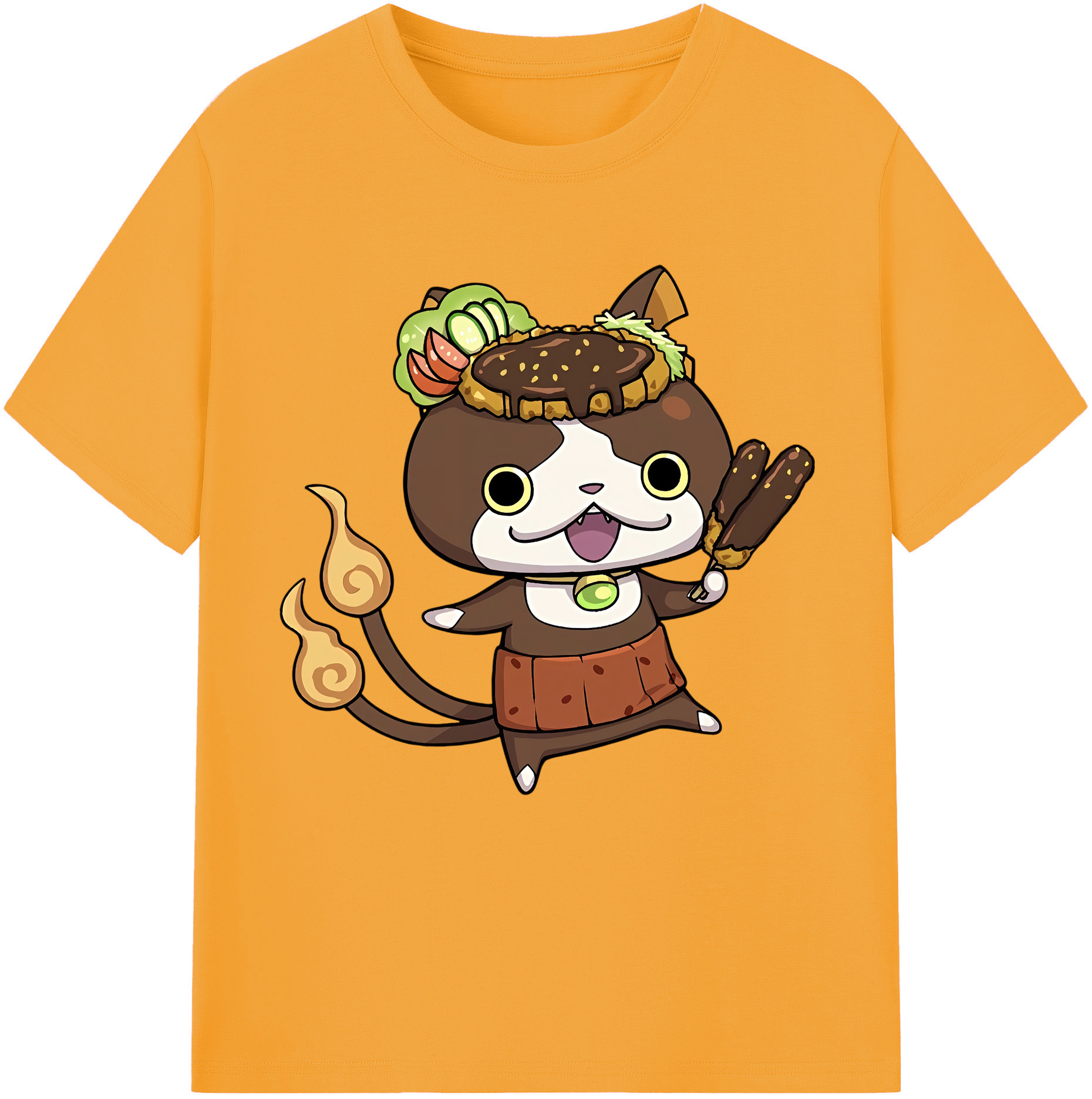 （画像用） 妖怪ウォッチ Yo-kai Watch レディースカジュアルプリントTシャツ（綿100％）