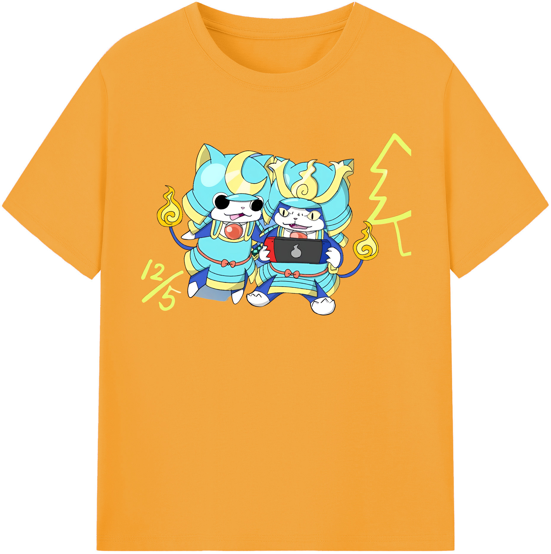 （画像用） 妖怪ウォッチ Yo-kai Watch レディースカジュアルプリントTシャツ（綿100％）