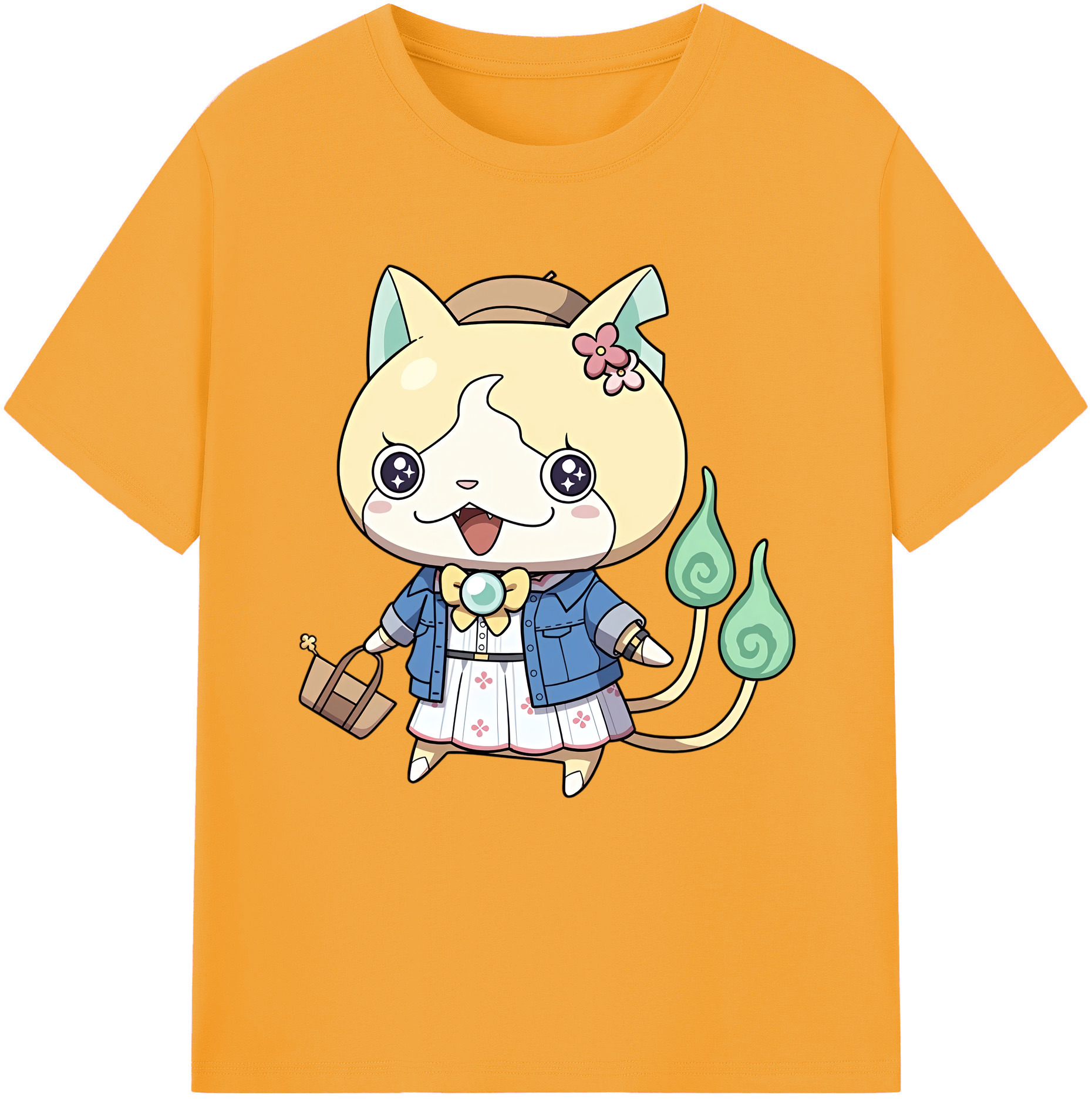 （画像用） 妖怪ウォッチ Yo-kai Watch レディースカジュアルプリントTシャツ（綿100％）