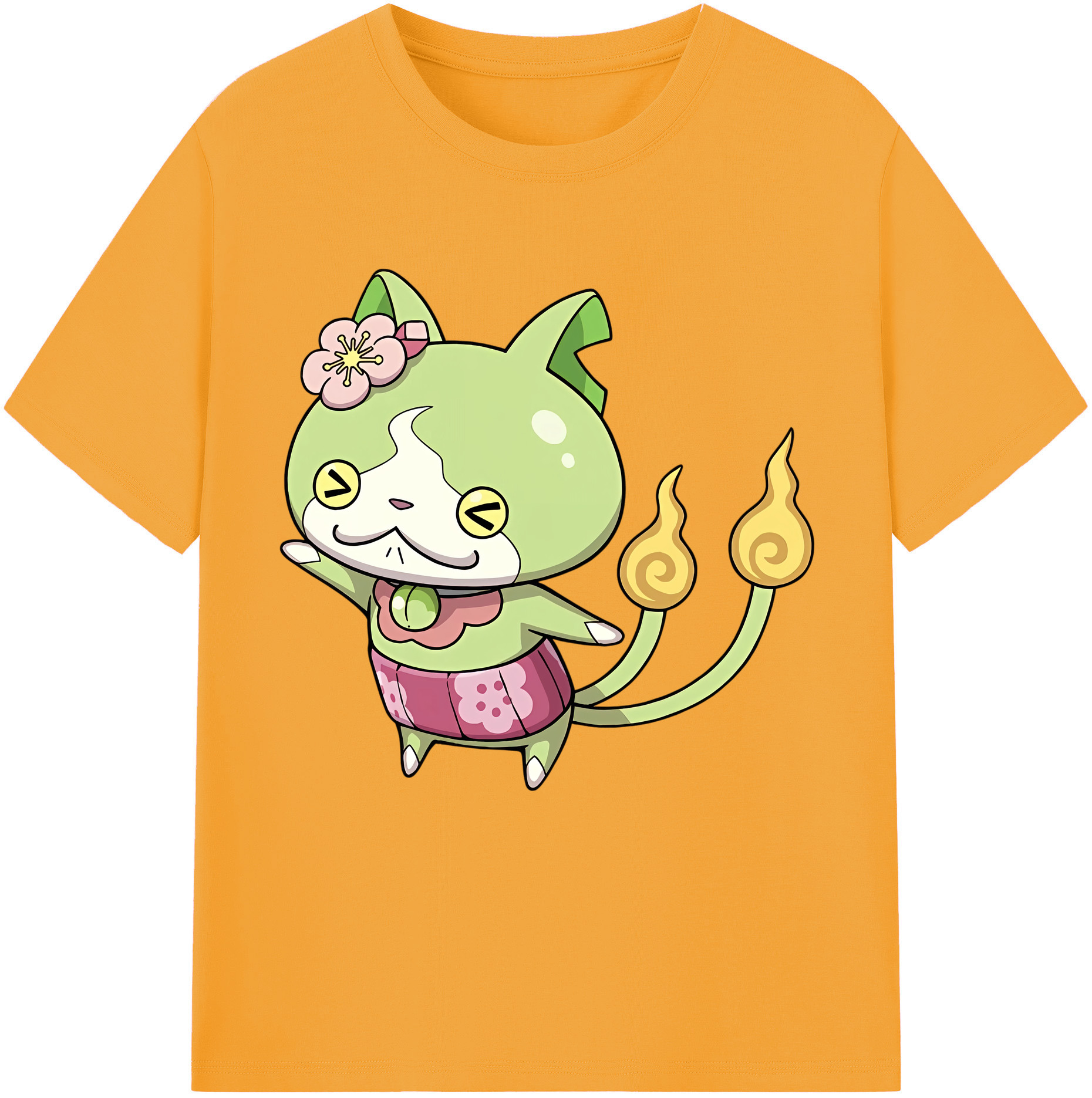 （画像用） 妖怪ウォッチ Yo-kai Watch レディースカジュアルプリントTシャツ（綿100％）