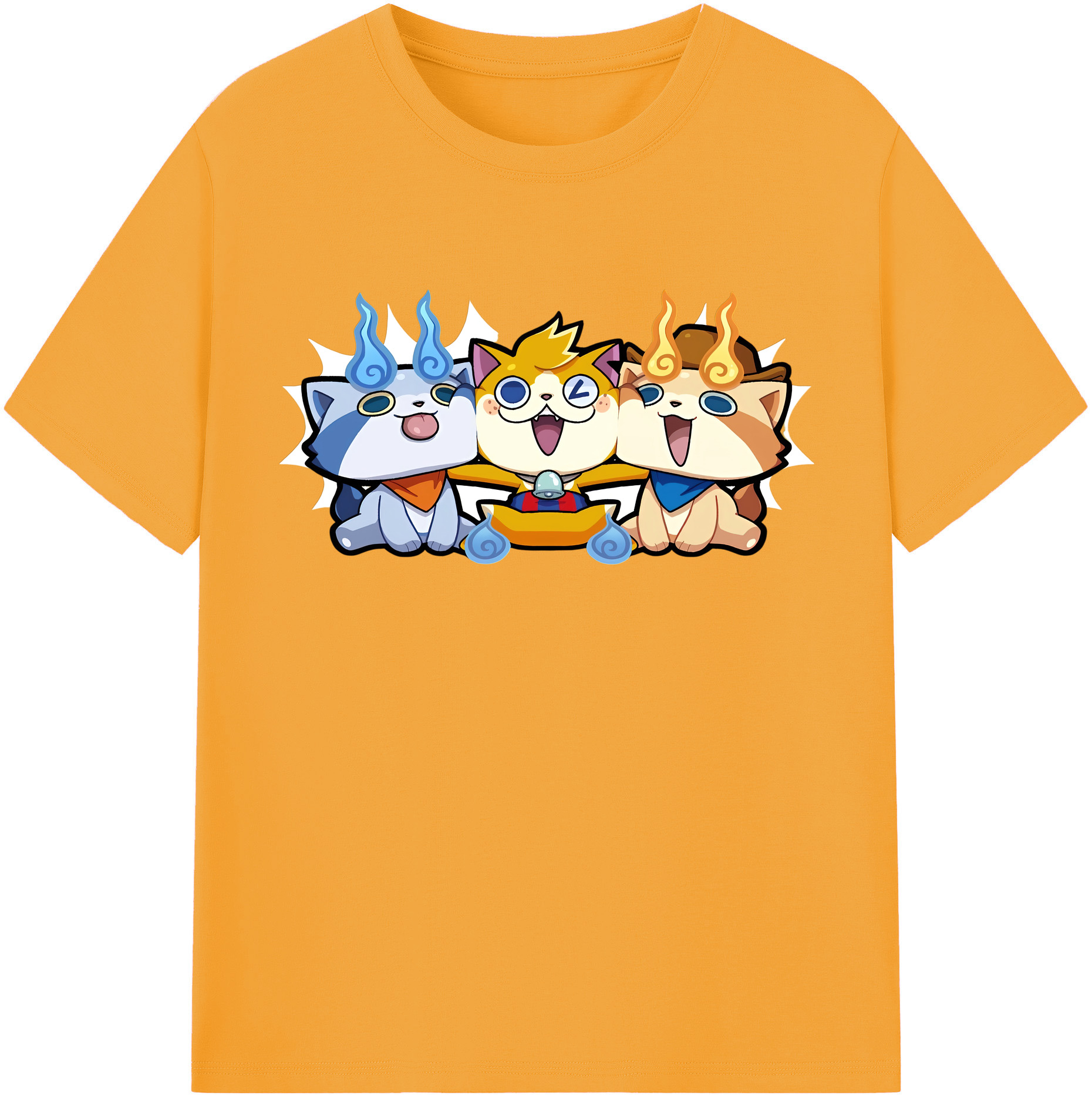 （画像用） 妖怪ウォッチ Yo-kai Watch レディースカジュアルプリントTシャツ（綿100％）