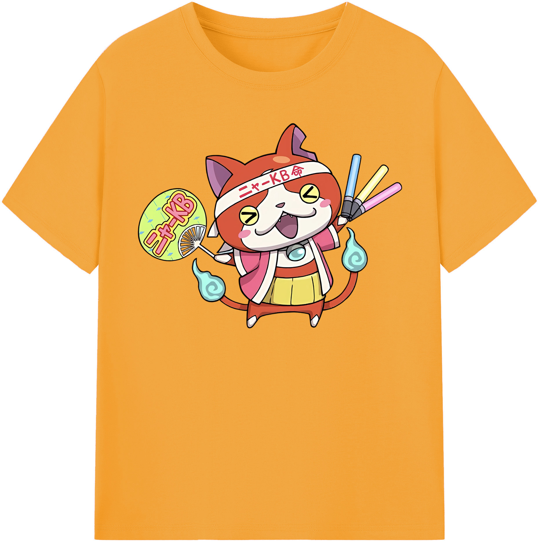 （画像用） 妖怪ウォッチ Yo-kai Watch レディースカジュアルプリントTシャツ（綿100％）