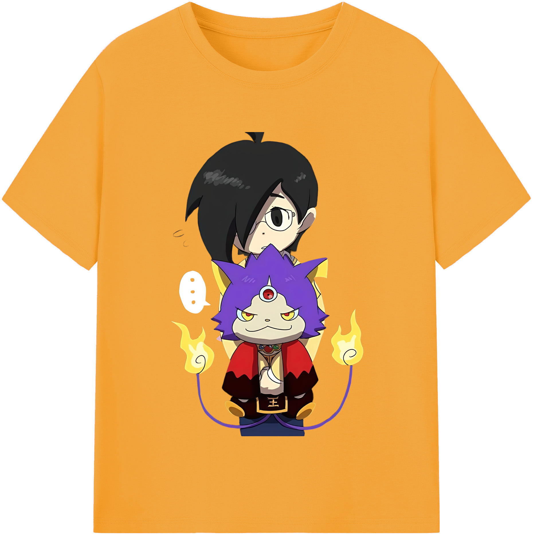（画像用） 妖怪ウォッチ Yo-kai Watch レディースカジュアルプリントTシャツ（綿100％）