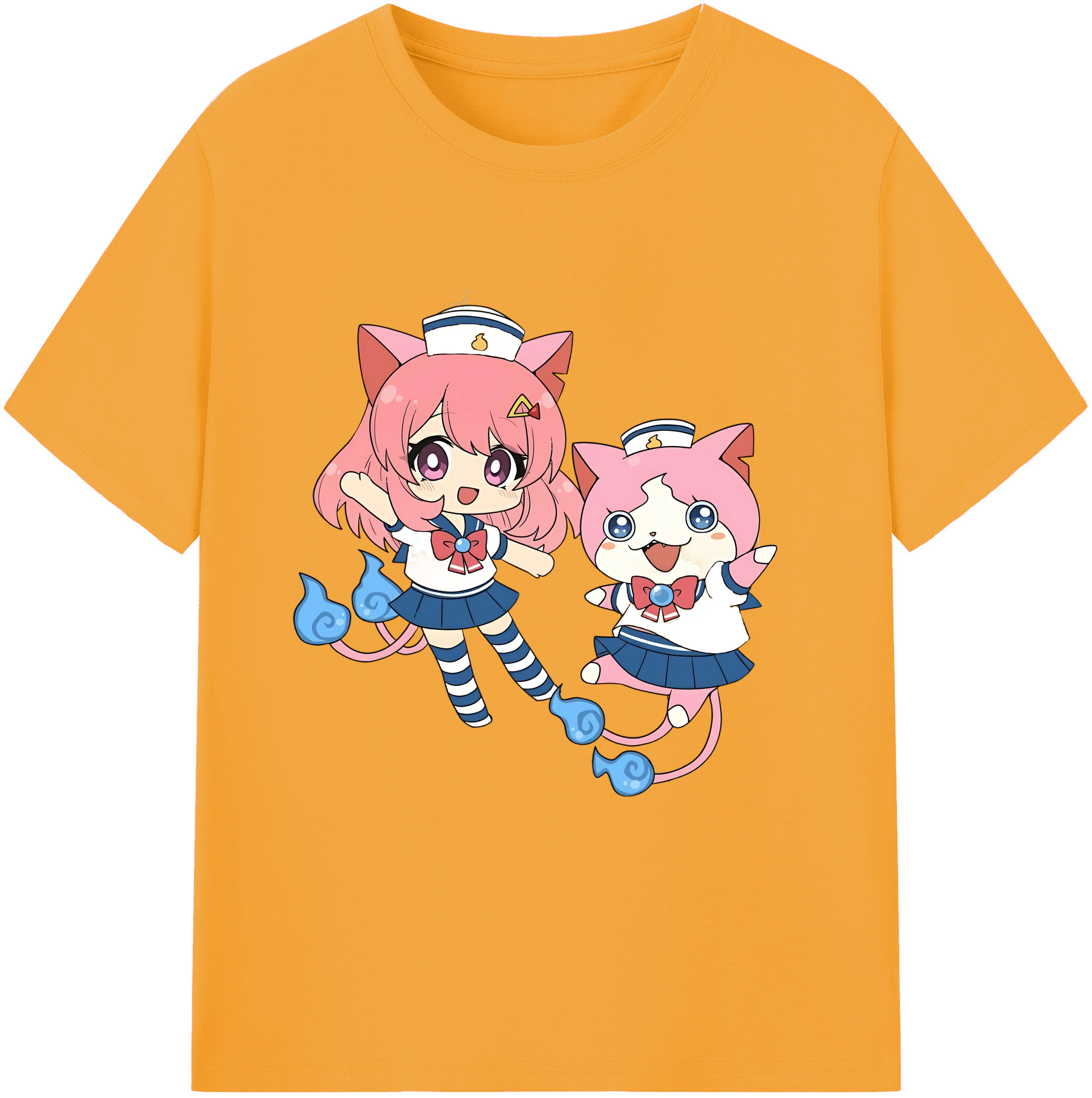 （画像用） 妖怪ウォッチ Yo-kai Watch レディースカジュアルプリントTシャツ（綿100％）