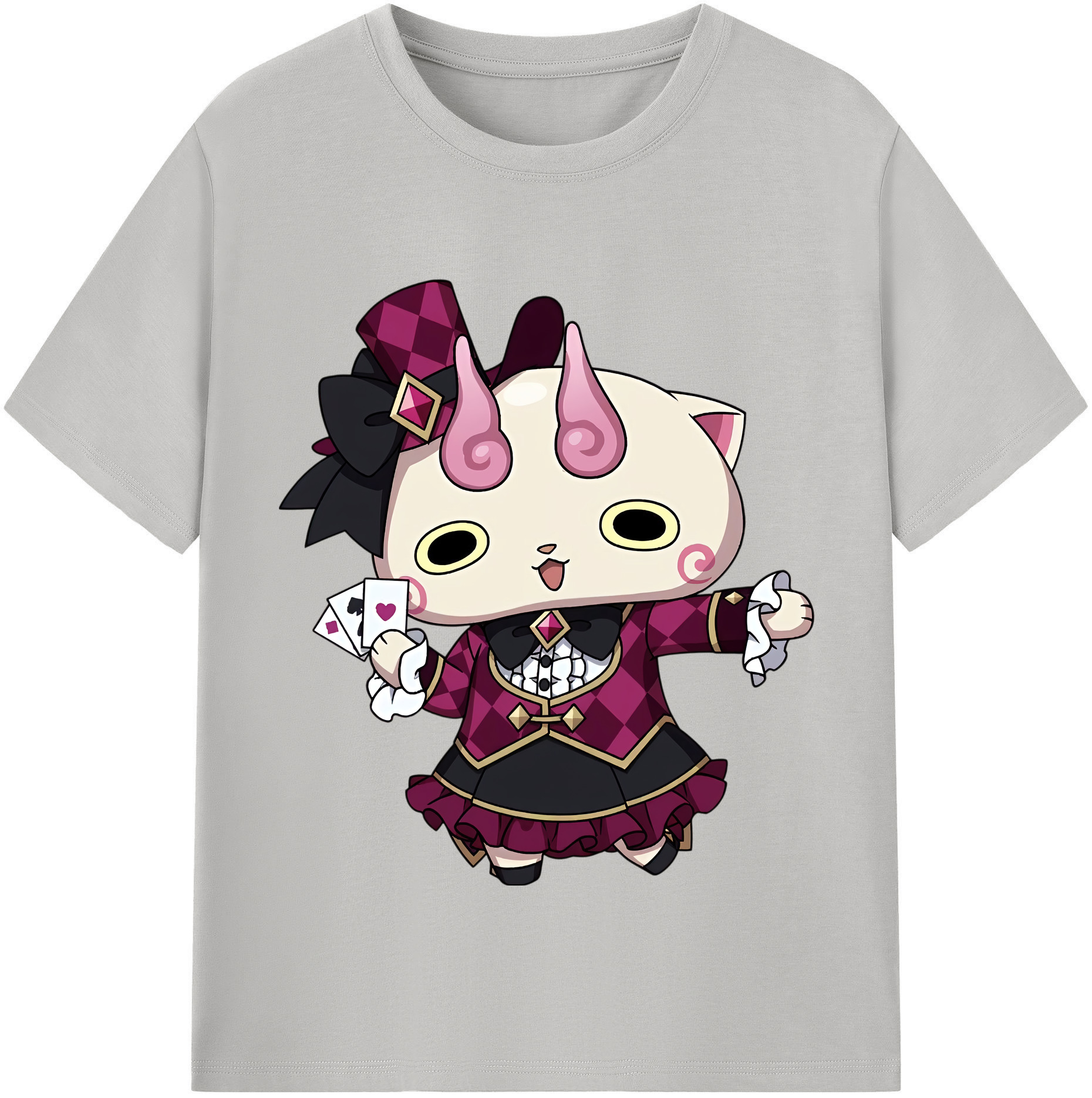 （画像用） 妖怪ウォッチ Yo-kai Watch レディースカジュアルプリントTシャツ（綿100％）
