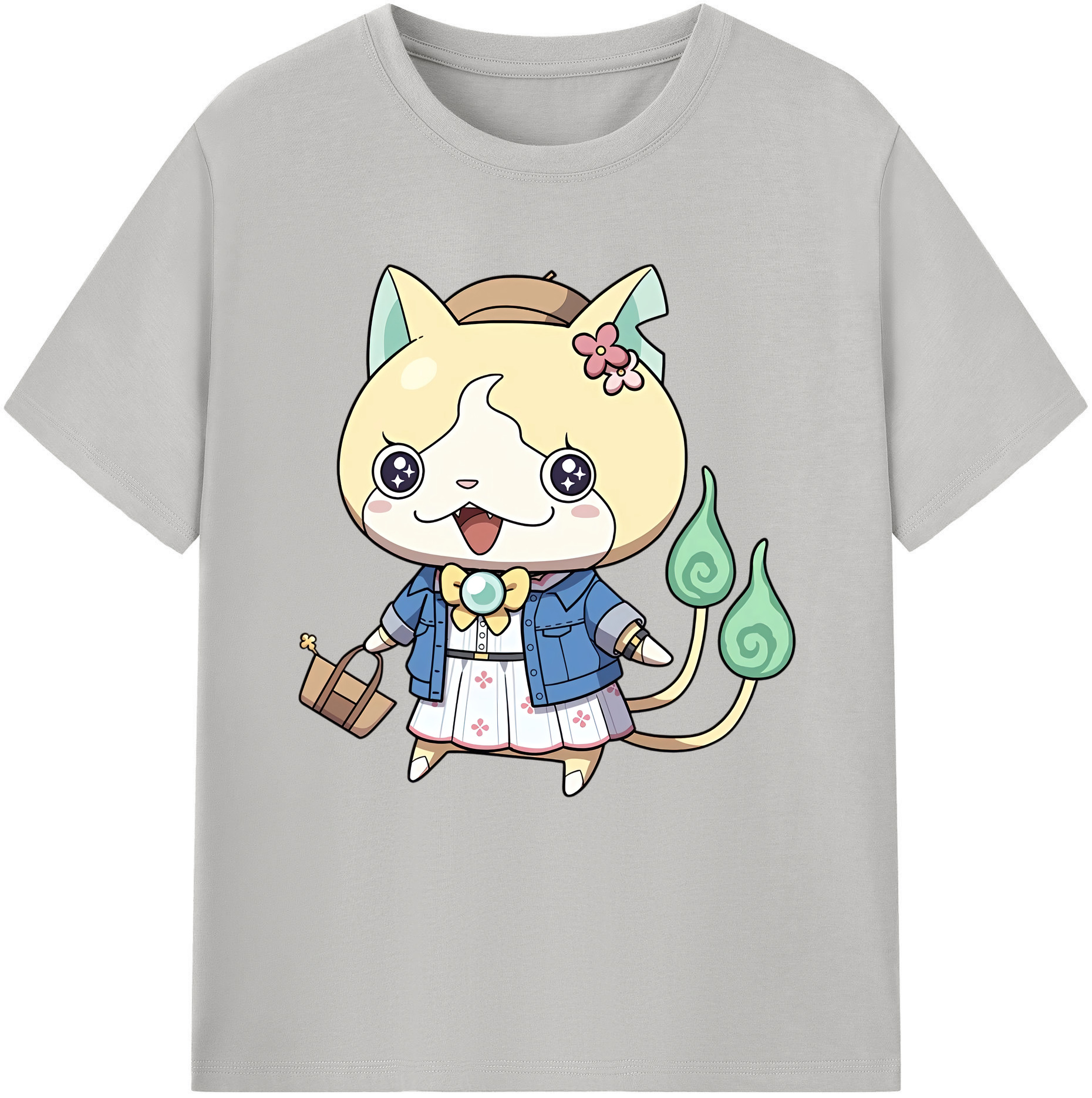 （画像用） 妖怪ウォッチ Yo-kai Watch レディースカジュアルプリントTシャツ（綿100％）