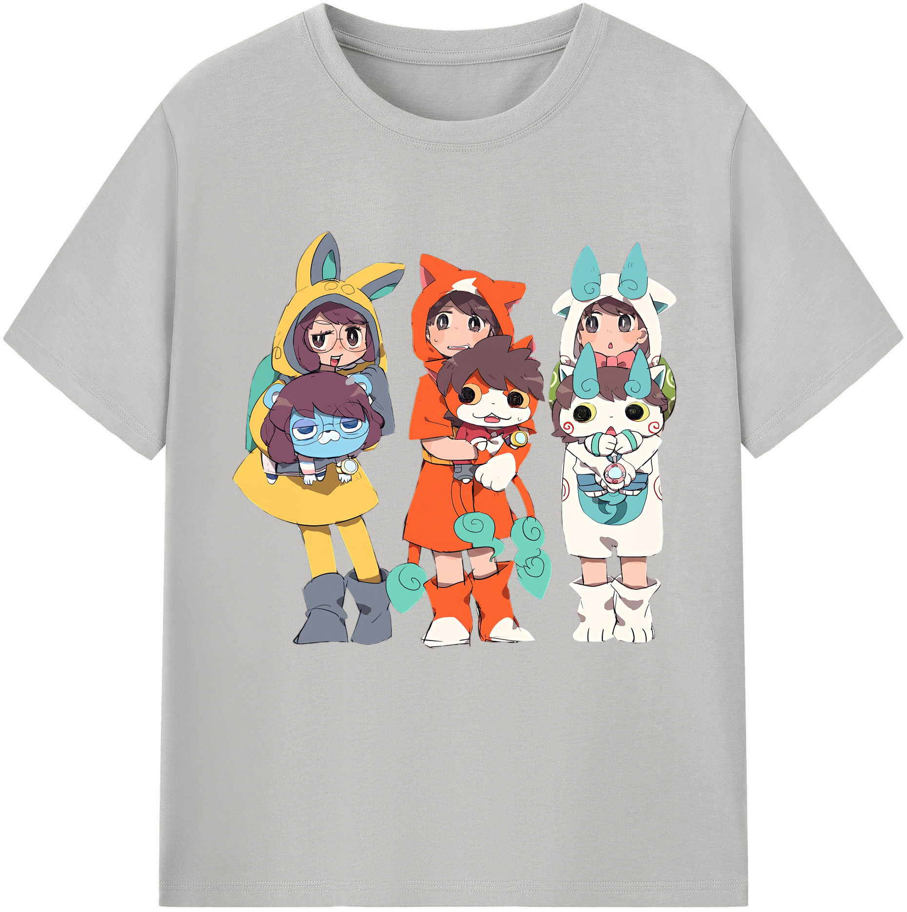 （画像用） 妖怪ウォッチ Yo-kai Watch レディースカジュアルプリントTシャツ（綿100％）
