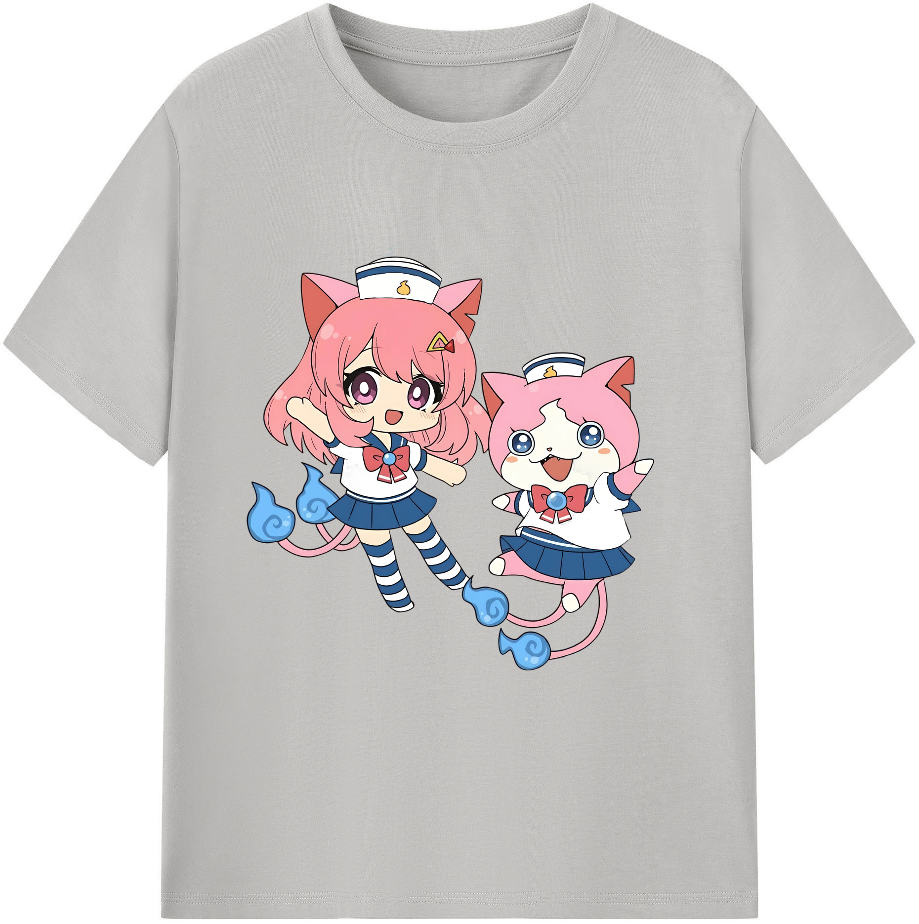 （画像用） 妖怪ウォッチ Yo-kai Watch レディースカジュアルプリントTシャツ（綿100％）