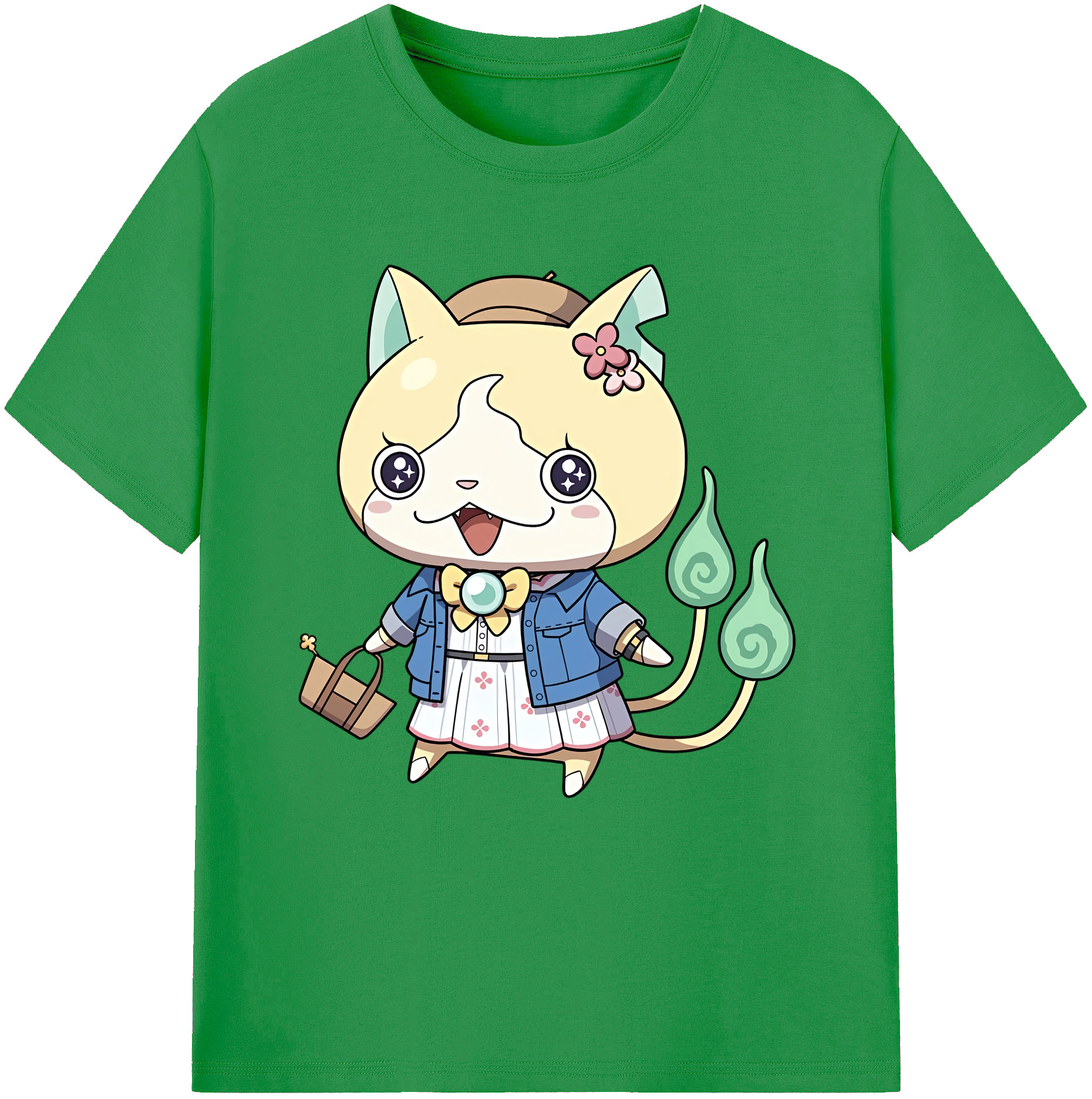 （画像用） 妖怪ウォッチ Yo-kai Watch レディースカジュアルプリントTシャツ（綿100％）