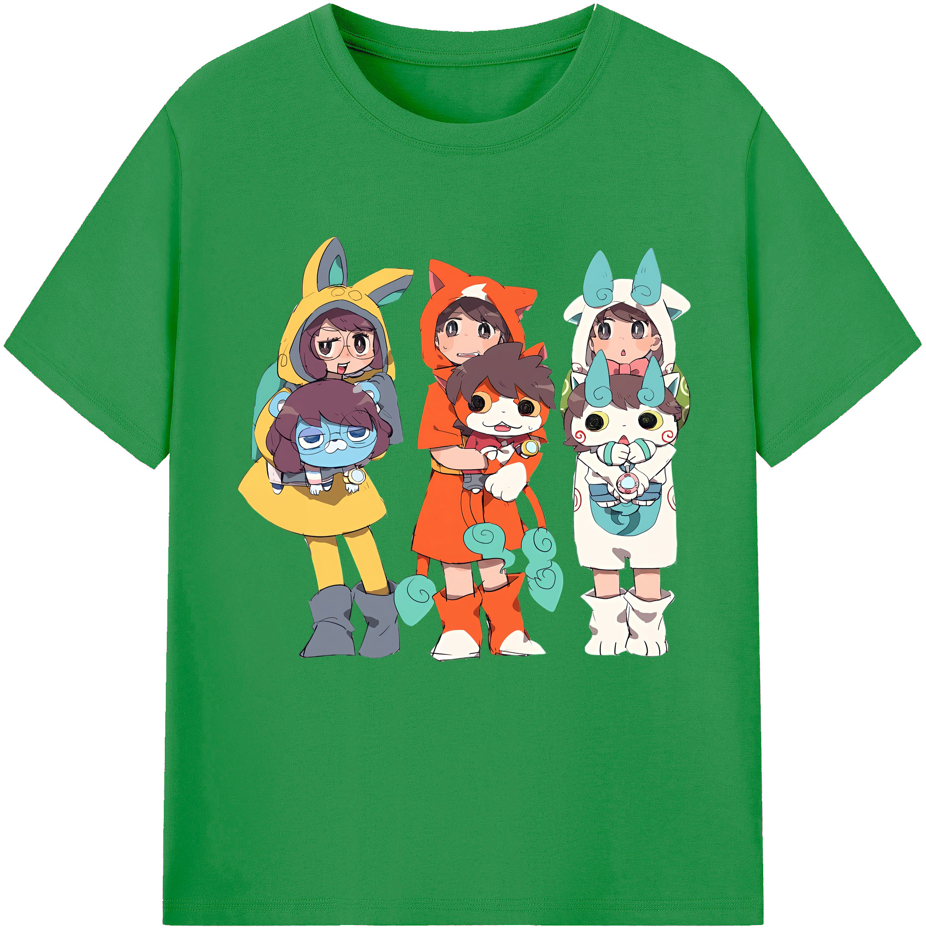 （画像用） 妖怪ウォッチ Yo-kai Watch レディースカジュアルプリントTシャツ（綿100％）