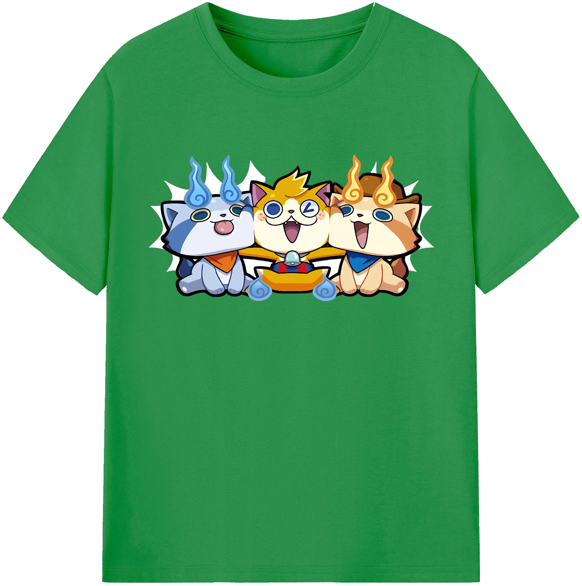 （画像用） 妖怪ウォッチ Yo-kai Watch レディースカジュアルプリントTシャツ（綿100％）