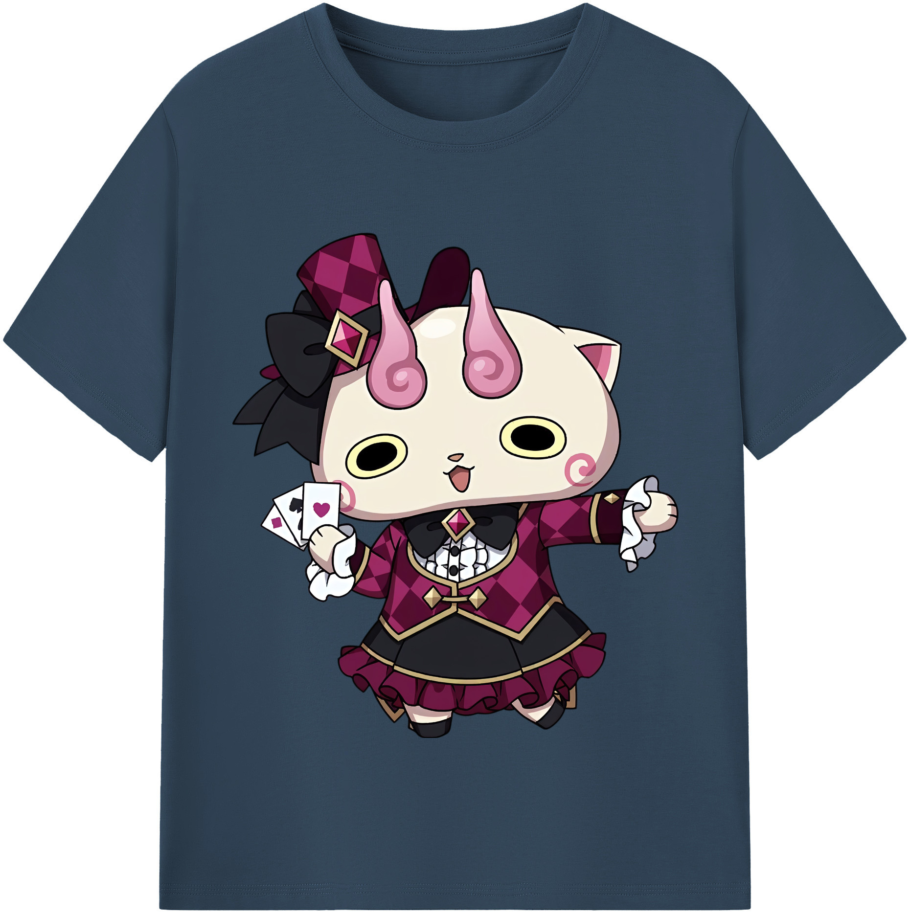 （画像用） 妖怪ウォッチ Yo-kai Watch レディースカジュアルプリントTシャツ（綿100％）