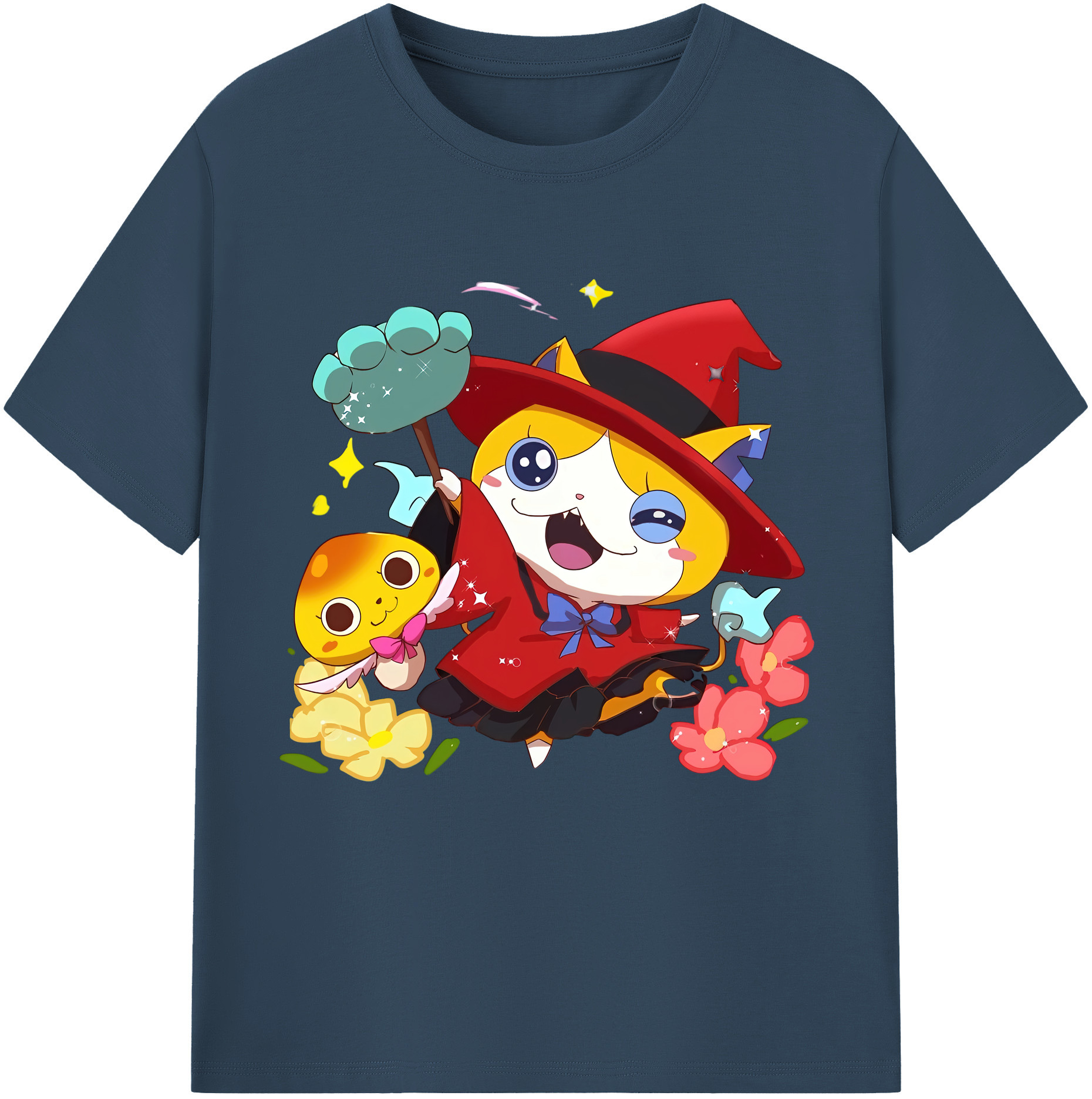 （画像用） 妖怪ウォッチ Yo-kai Watch レディースカジュアルプリントTシャツ（綿100％）