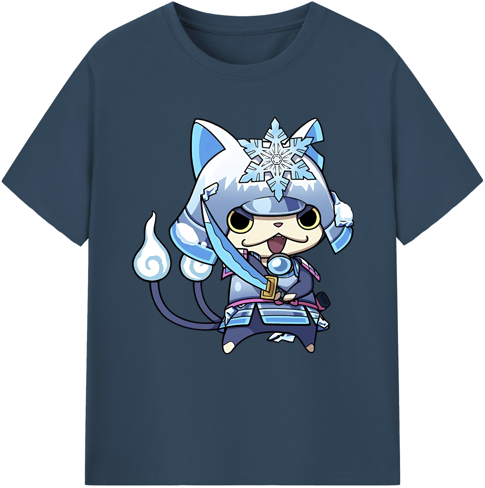 （画像用） 妖怪ウォッチ Yo-kai Watch レディースカジュアルプリントTシャツ（綿100％）