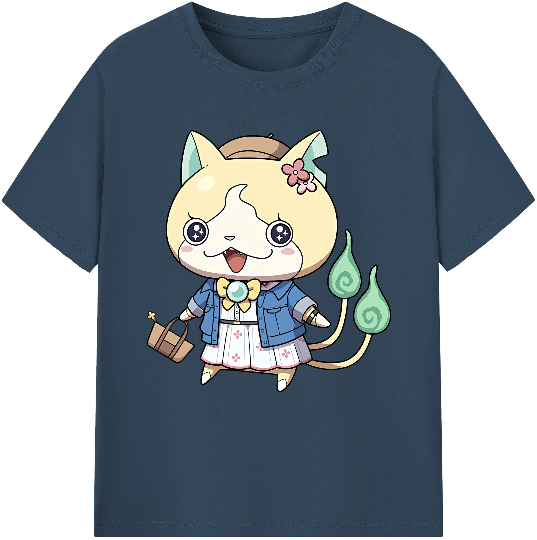 （画像用） 妖怪ウォッチ Yo-kai Watch レディースカジュアルプリントTシャツ（綿100％）
