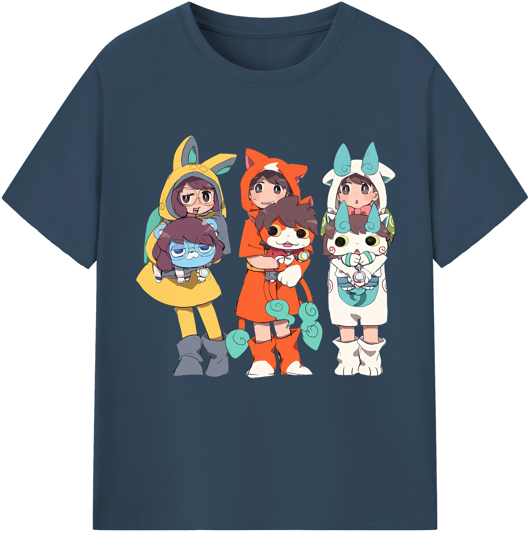 （画像用） 妖怪ウォッチ Yo-kai Watch レディースカジュアルプリントTシャツ（綿100％）