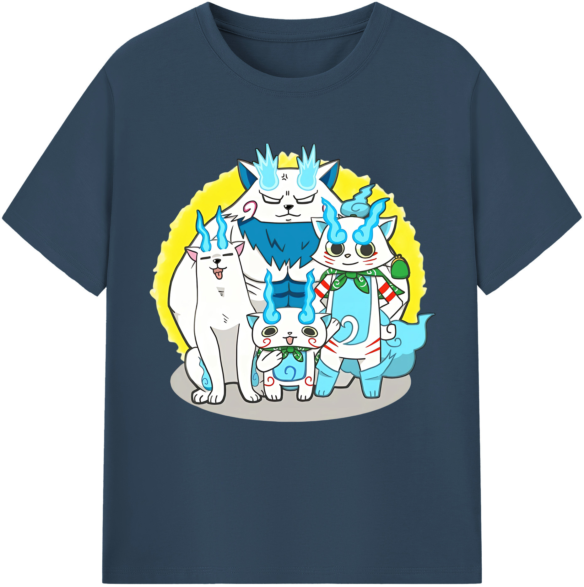 （画像用） 妖怪ウォッチ Yo-kai Watch レディースカジュアルプリントTシャツ（綿100％）