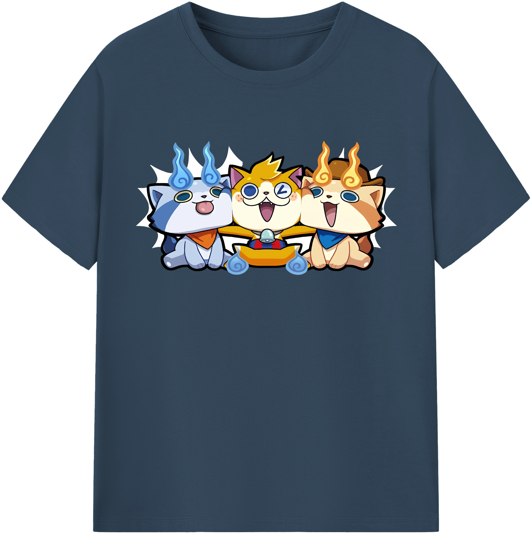 （画像用） 妖怪ウォッチ Yo-kai Watch レディースカジュアルプリントTシャツ（綿100％）