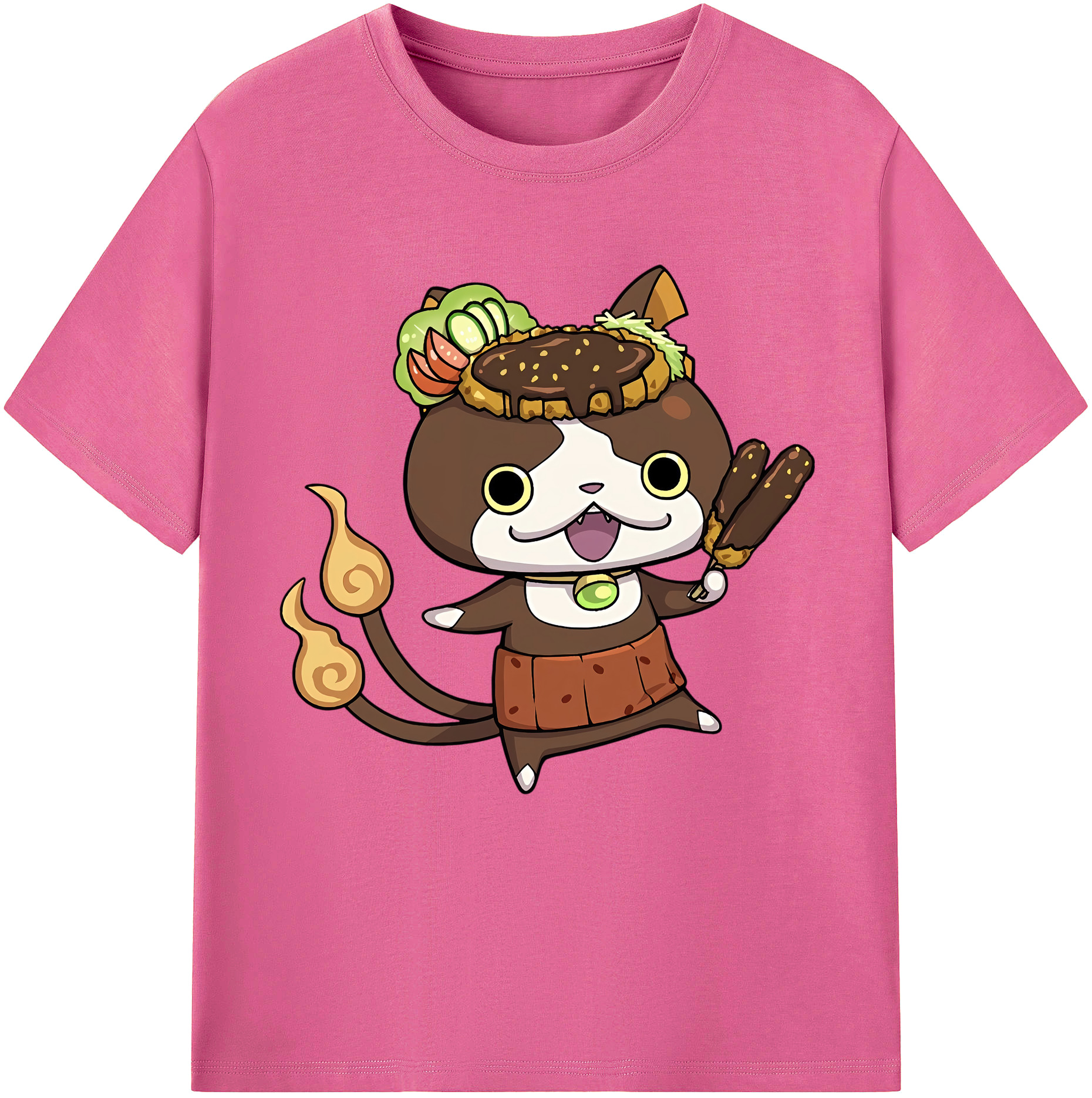 （画像用） 妖怪ウォッチ Yo-kai Watch レディースカジュアルプリントTシャツ（綿100％）