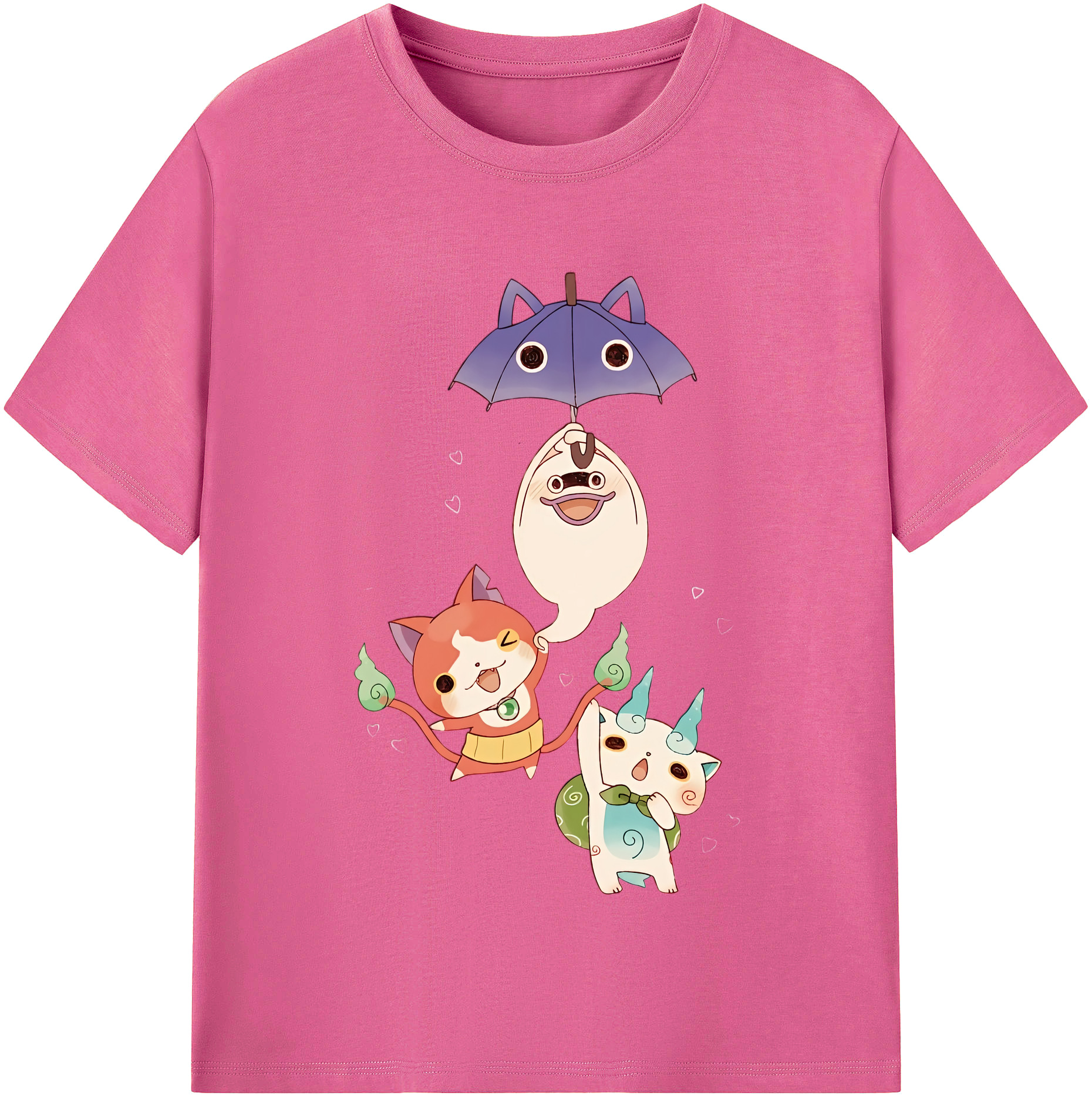 （画像用） 妖怪ウォッチ Yo-kai Watch レディースカジュアルプリントTシャツ（綿100％）
