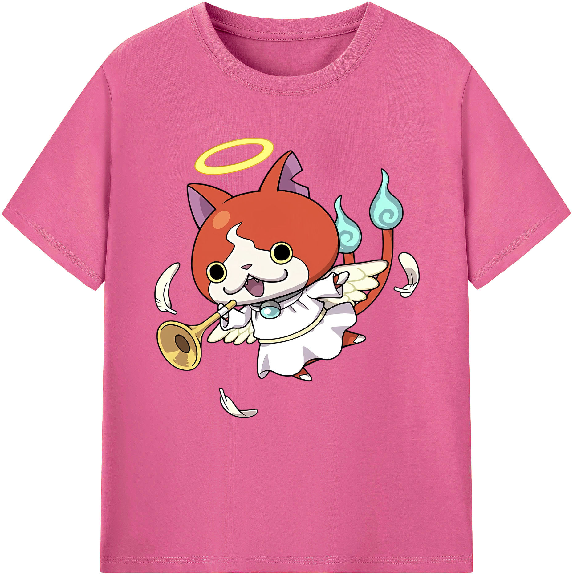 （画像用） 妖怪ウォッチ Yo-kai Watch レディースカジュアルプリントTシャツ（綿100％）