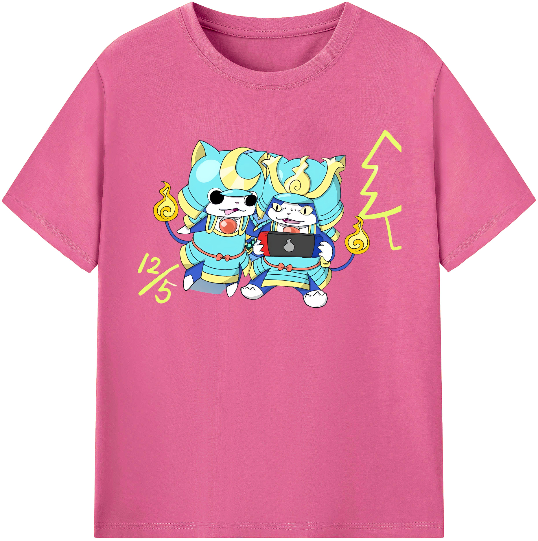 （画像用） 妖怪ウォッチ Yo-kai Watch レディースカジュアルプリントTシャツ（綿100％）