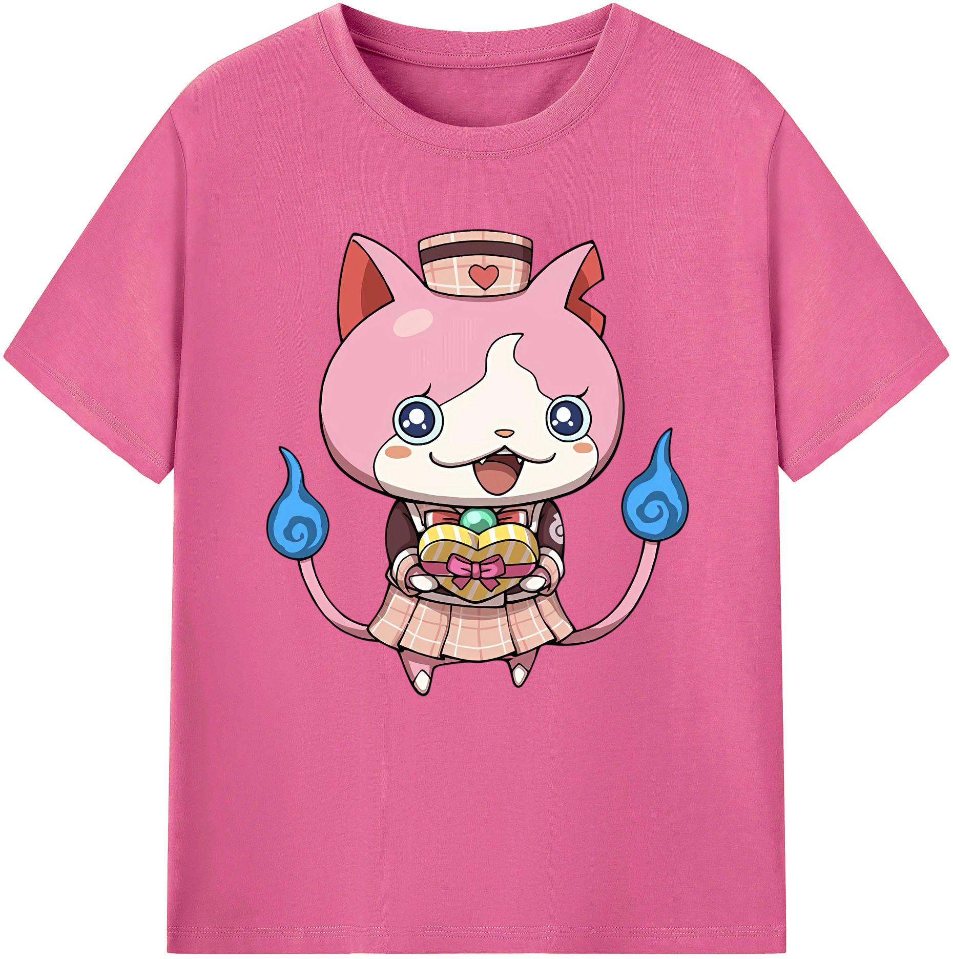 （画像用） 妖怪ウォッチ Yo-kai Watch レディースカジュアルプリントTシャツ（綿100％）