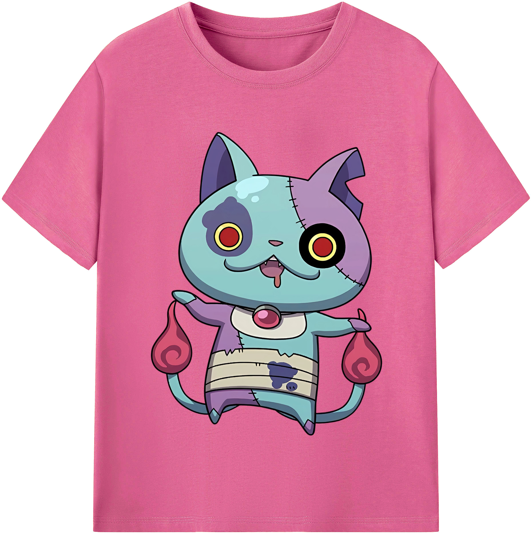 （画像用） 妖怪ウォッチ Yo-kai Watch レディースカジュアルプリントTシャツ（綿100％）