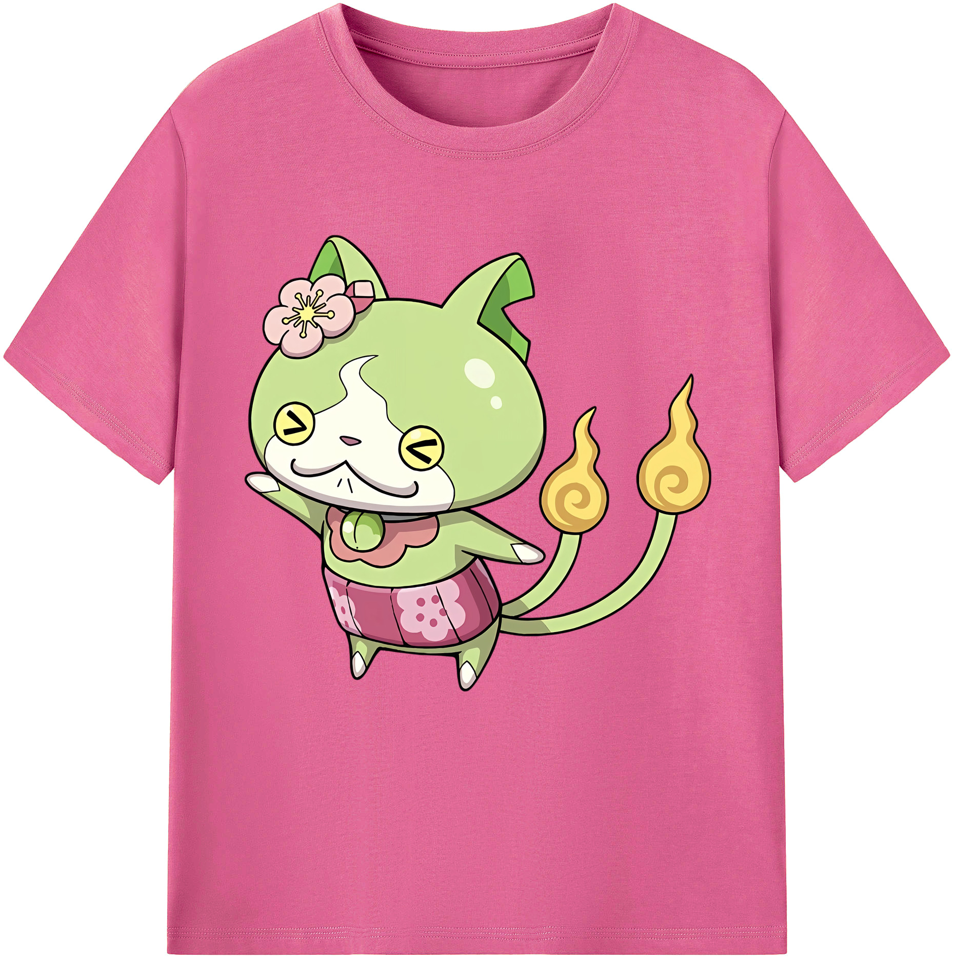 （画像用） 妖怪ウォッチ Yo-kai Watch レディースカジュアルプリントTシャツ（綿100％）