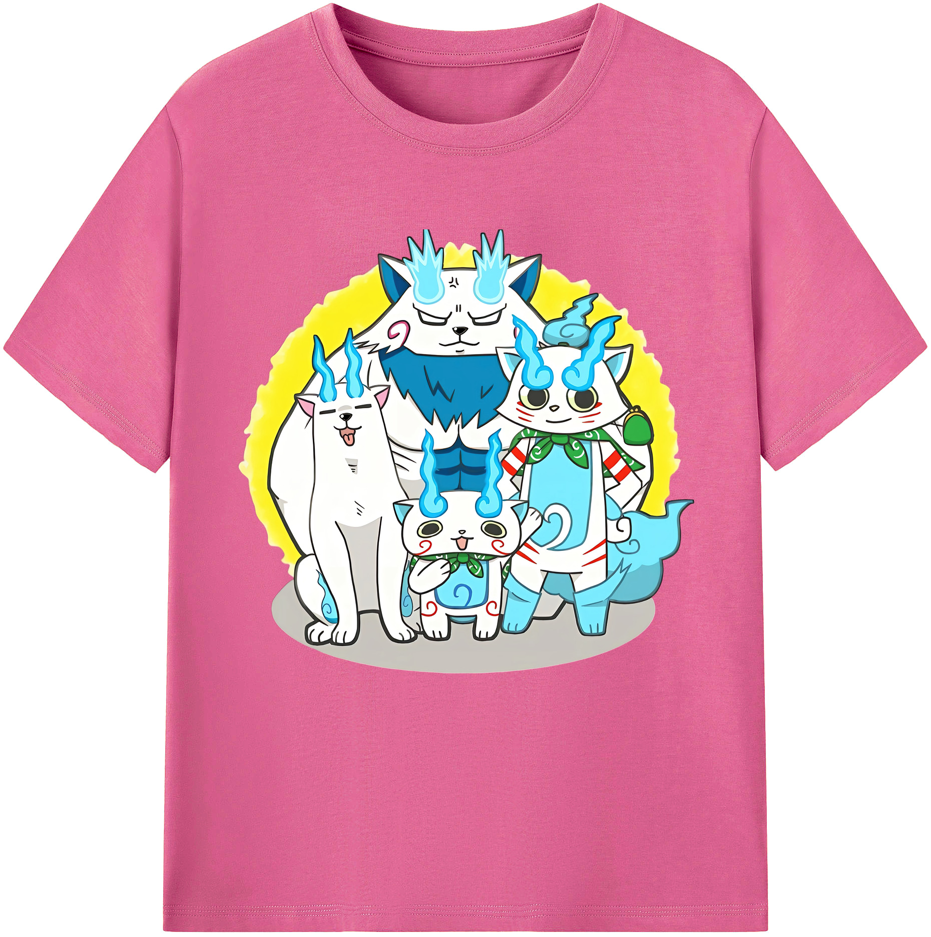 （画像用） 妖怪ウォッチ Yo-kai Watch レディースカジュアルプリントTシャツ（綿100％）