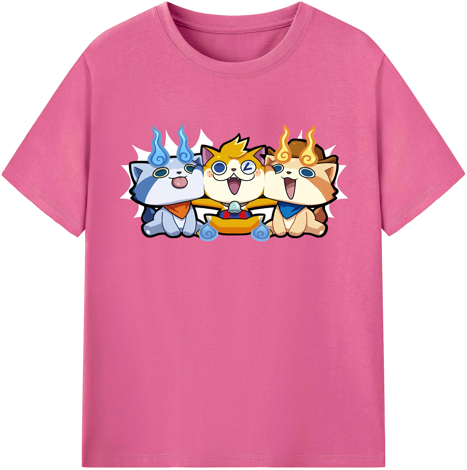 （画像用） 妖怪ウォッチ Yo-kai Watch レディースカジュアルプリントTシャツ（綿100％）