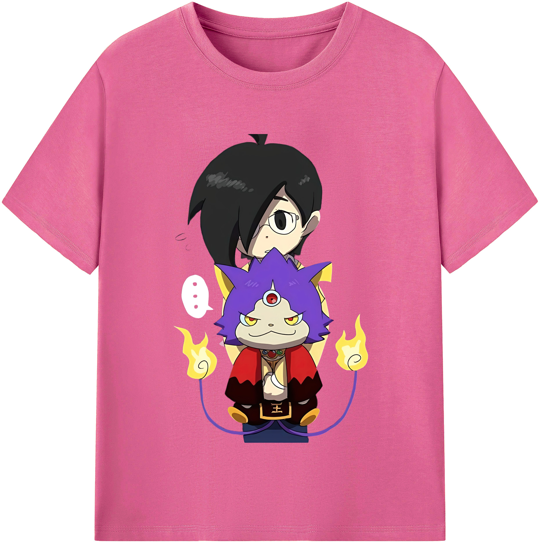 （画像用） 妖怪ウォッチ Yo-kai Watch レディースカジュアルプリントTシャツ（綿100％）
