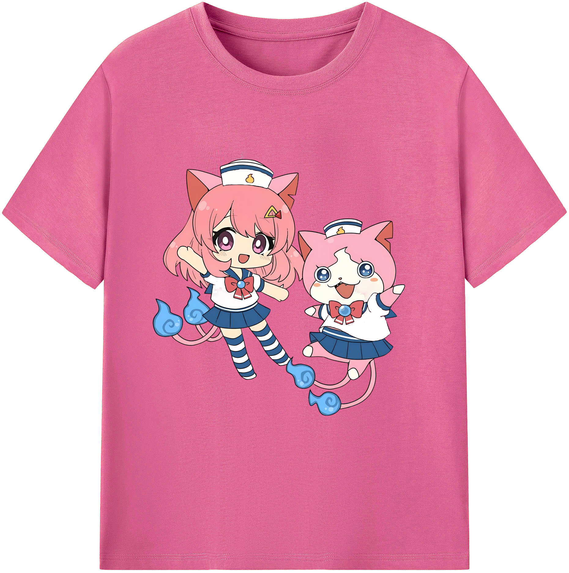 （画像用） 妖怪ウォッチ Yo-kai Watch レディースカジュアルプリントTシャツ（綿100％）