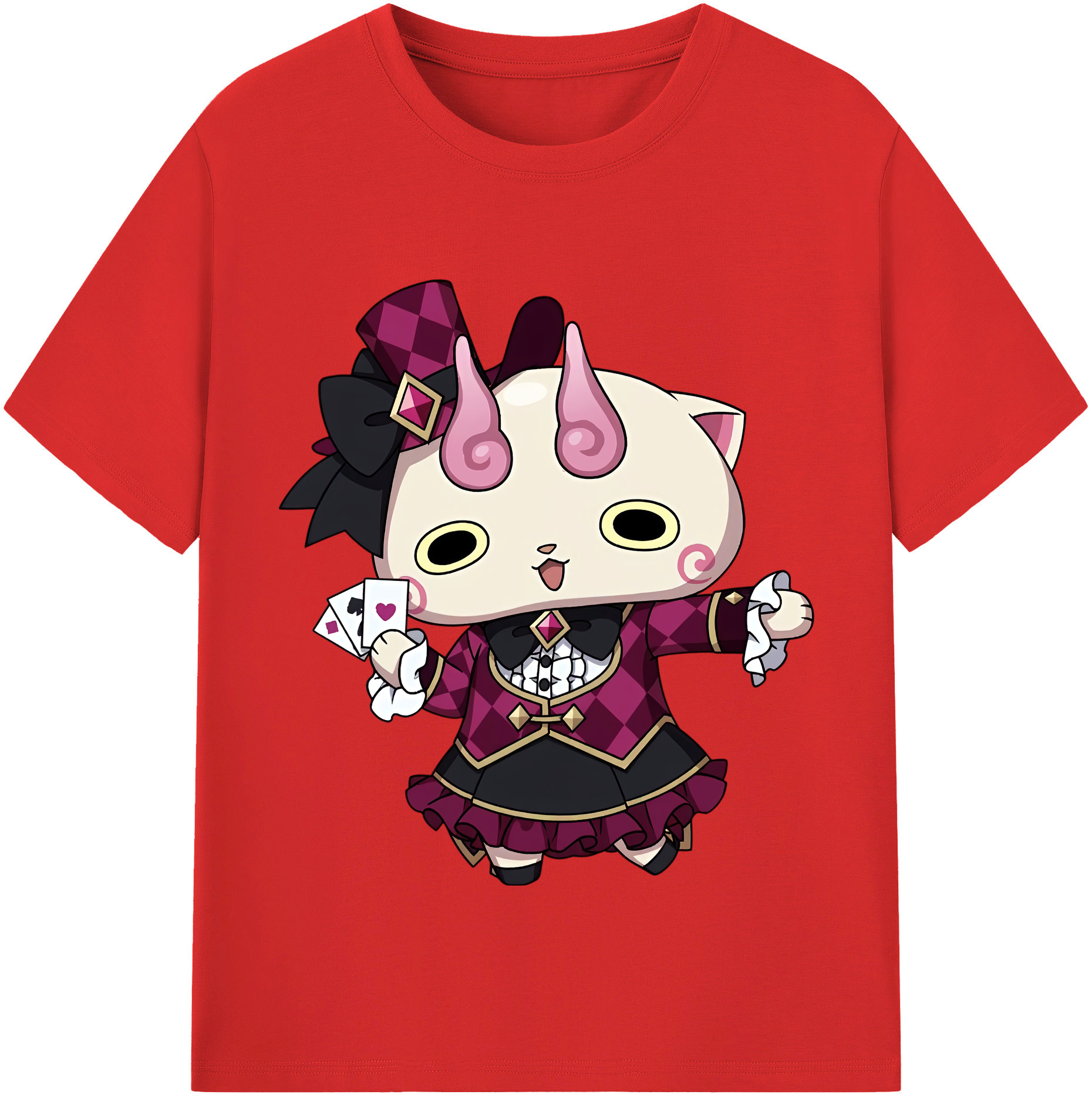 （画像用） 妖怪ウォッチ Yo-kai Watch レディースカジュアルプリントTシャツ（綿100％）