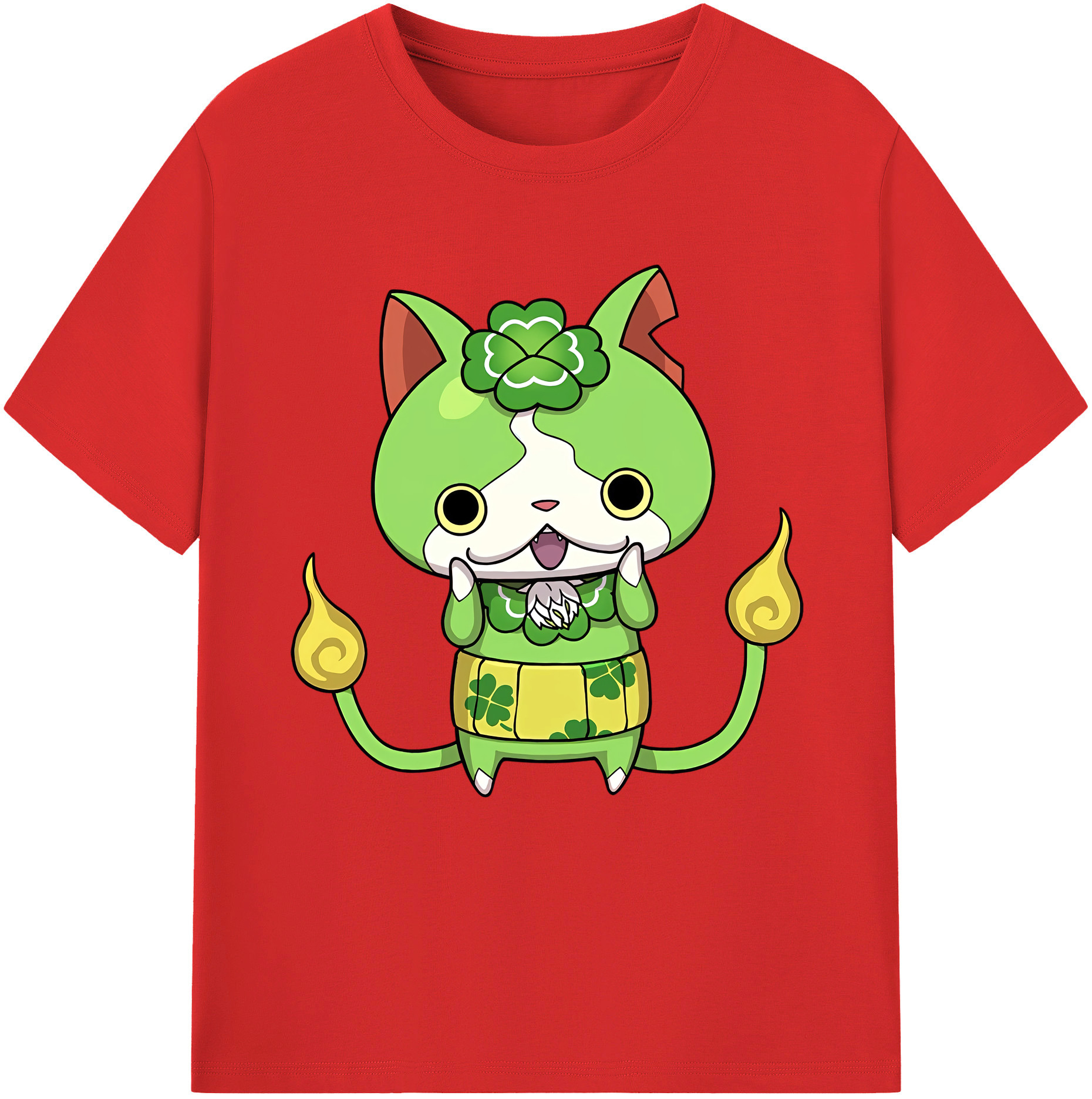 （画像用） 妖怪ウォッチ Yo-kai Watch レディースカジュアルプリントTシャツ（綿100％）