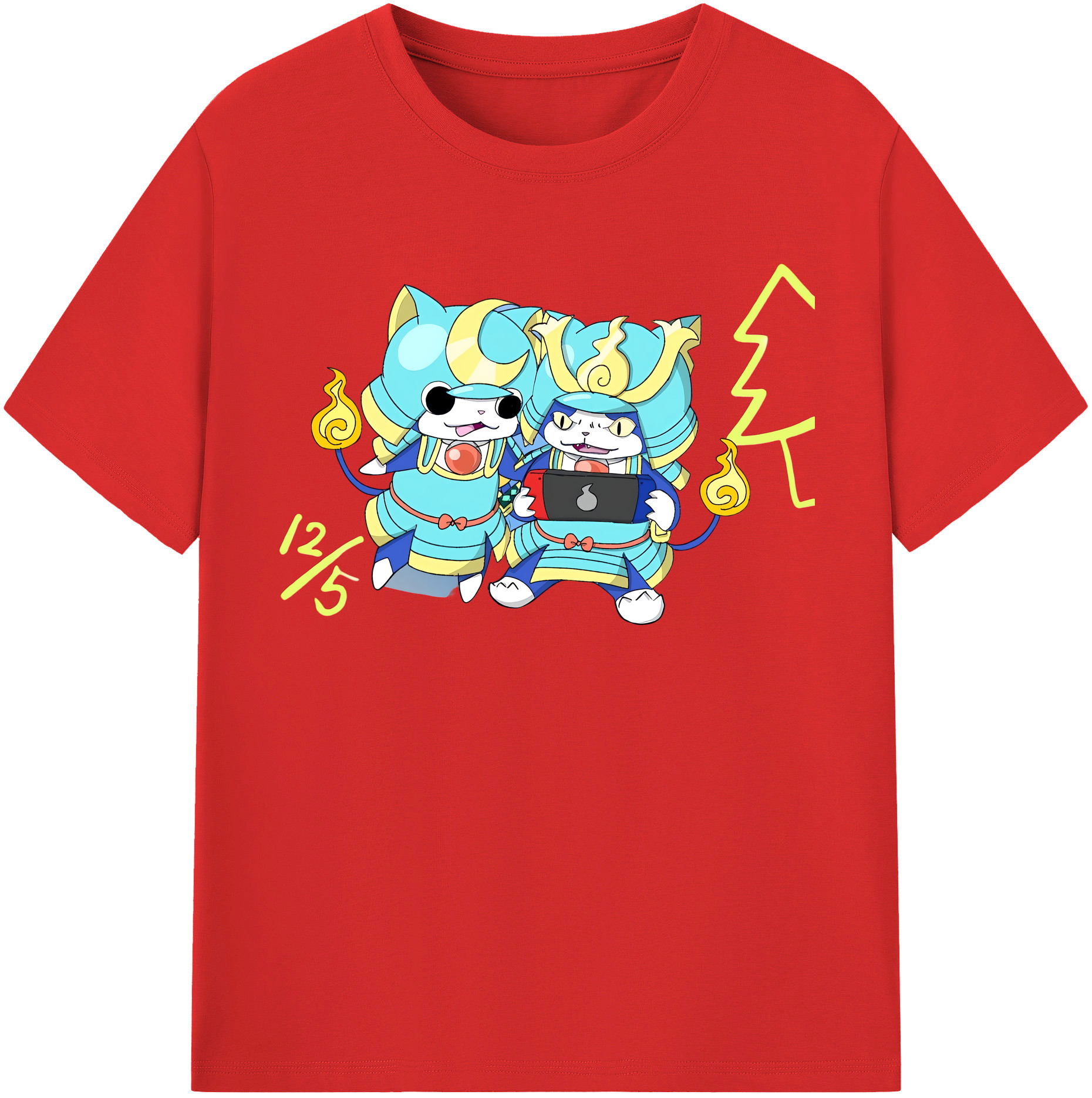 （画像用） 妖怪ウォッチ Yo-kai Watch レディースカジュアルプリントTシャツ（綿100％）