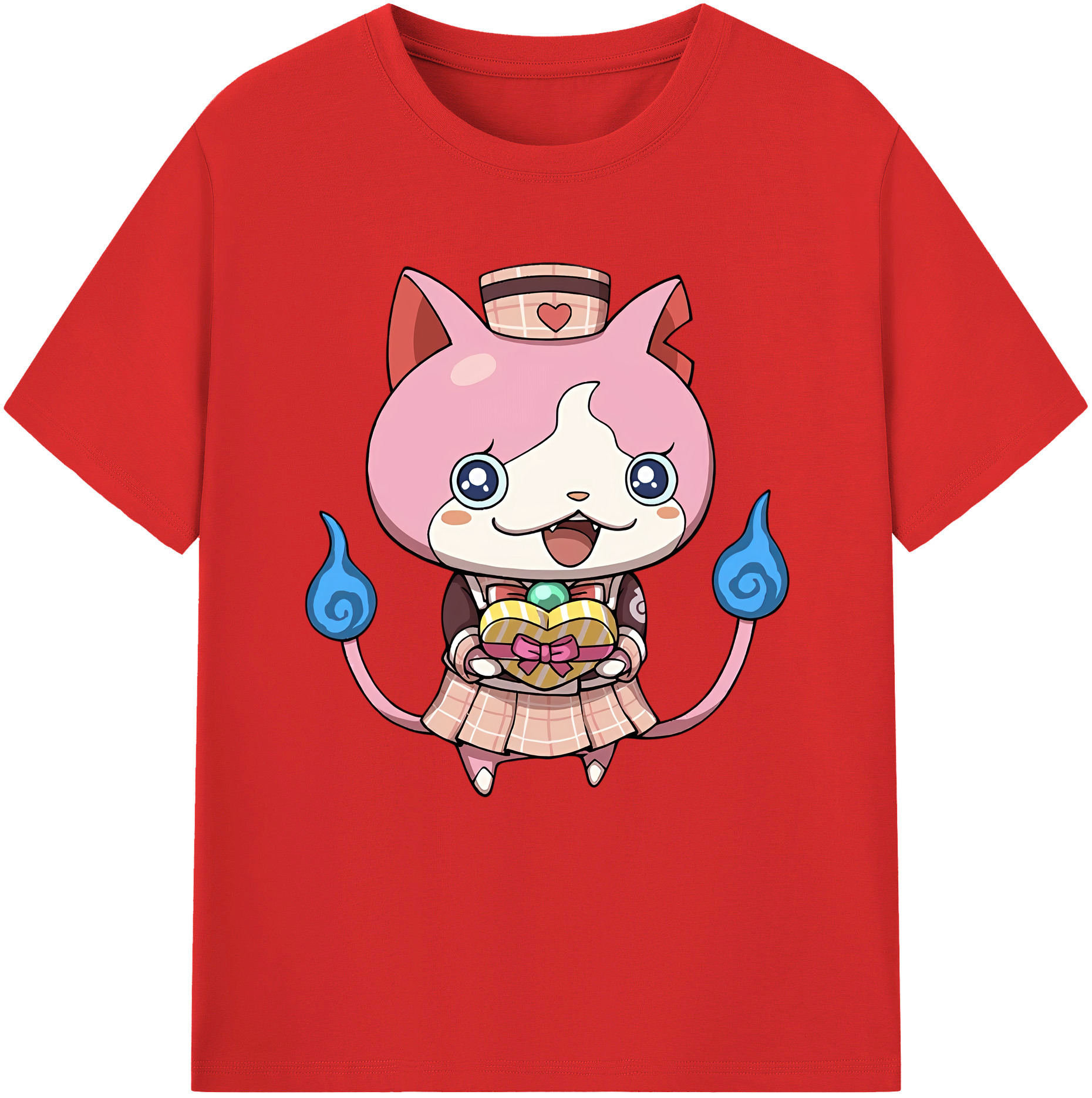 （画像用） 妖怪ウォッチ Yo-kai Watch レディースカジュアルプリントTシャツ（綿100％）