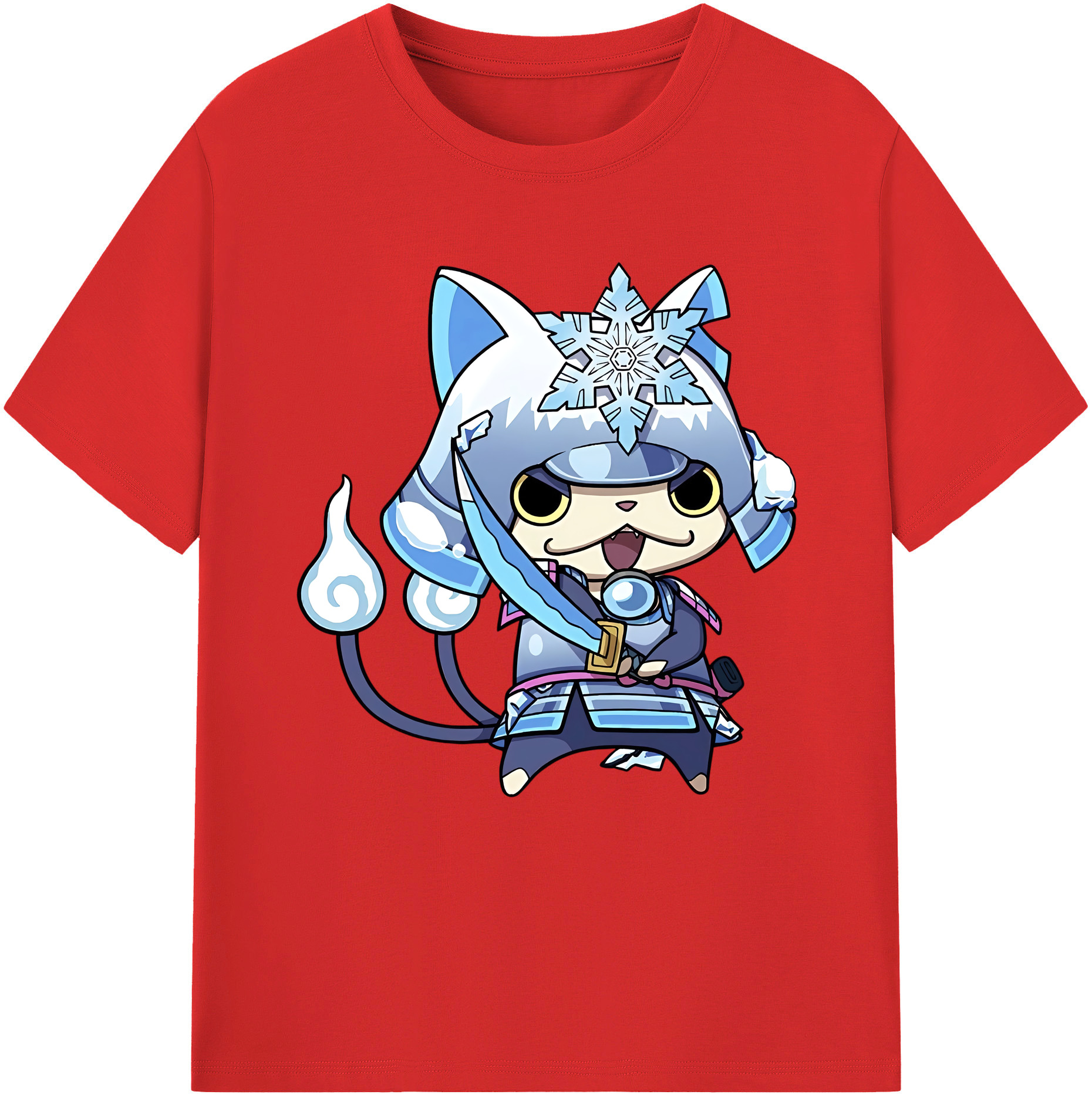（画像用） 妖怪ウォッチ Yo-kai Watch レディースカジュアルプリントTシャツ（綿100％）