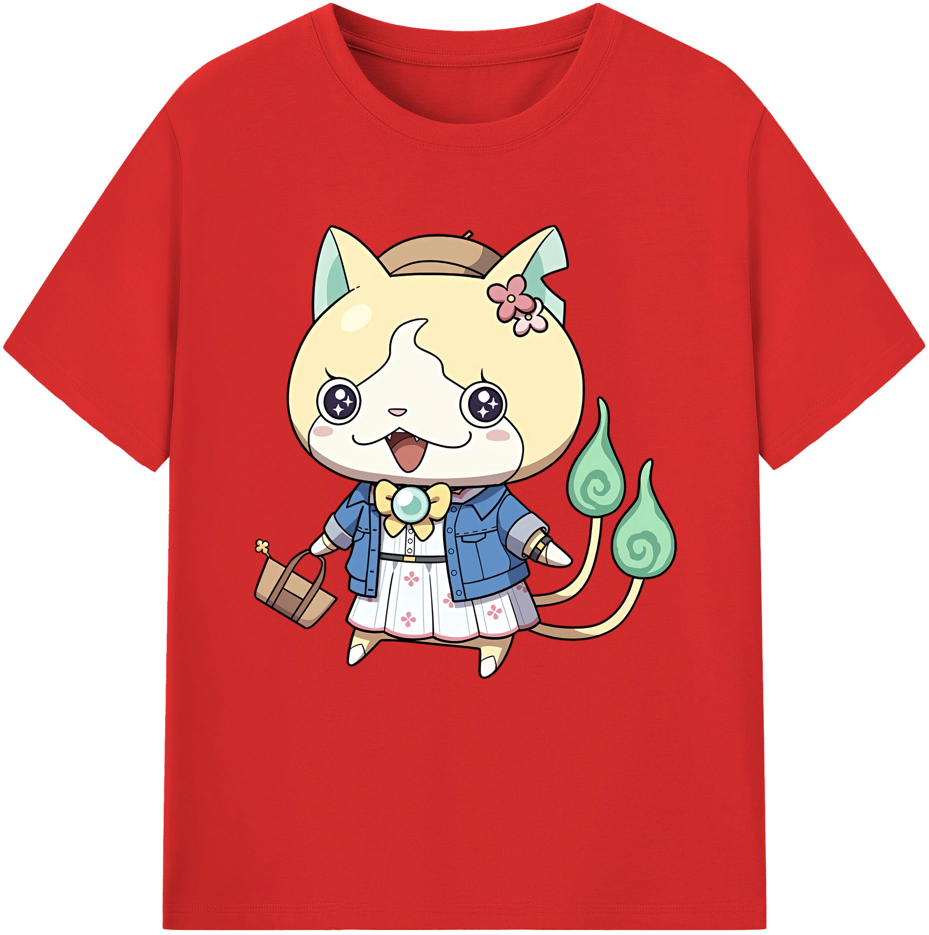 （画像用） 妖怪ウォッチ Yo-kai Watch レディースカジュアルプリントTシャツ（綿100％）