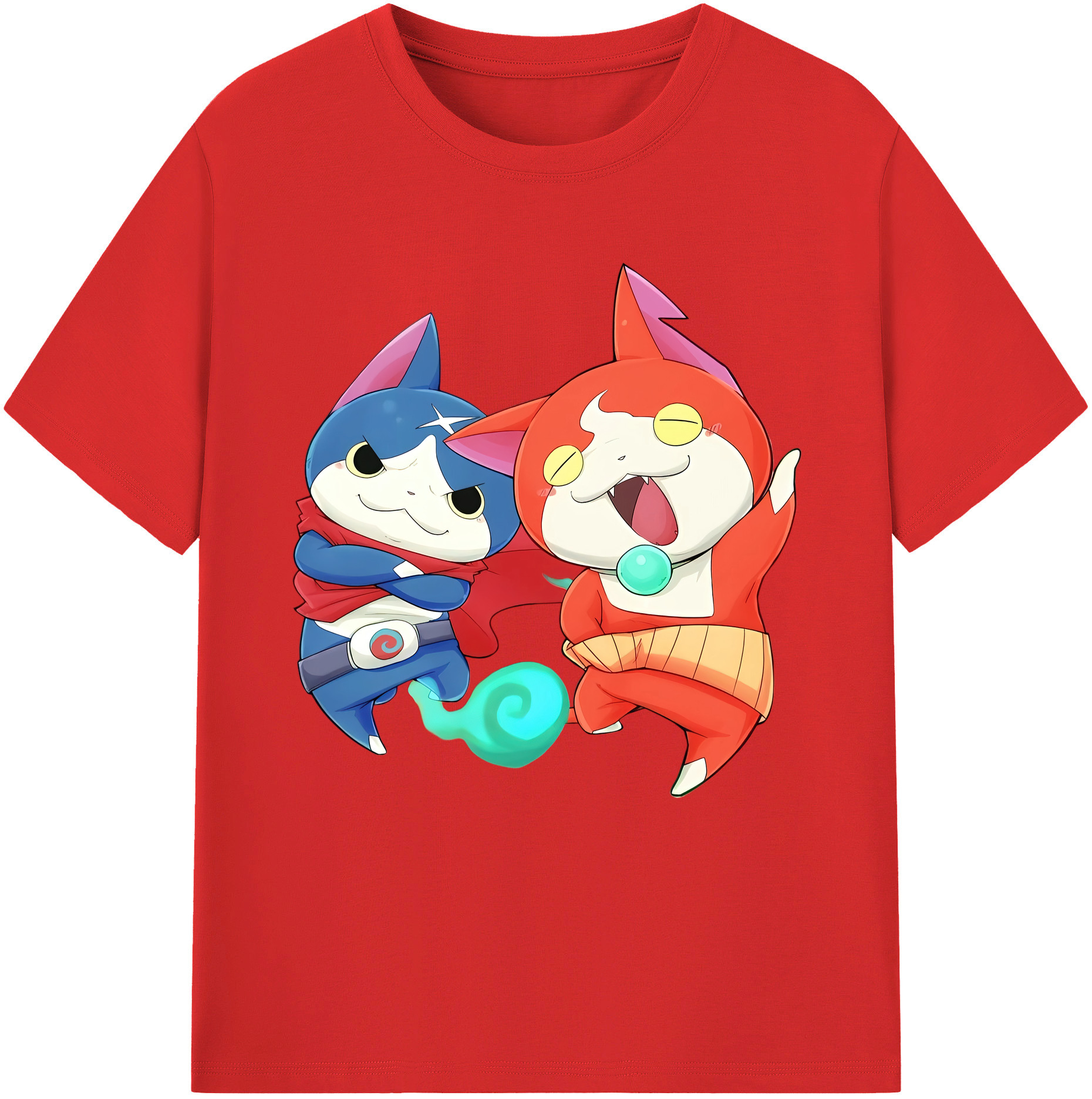 （画像用） 妖怪ウォッチ Yo-kai Watch レディースカジュアルプリントTシャツ（綿100％）