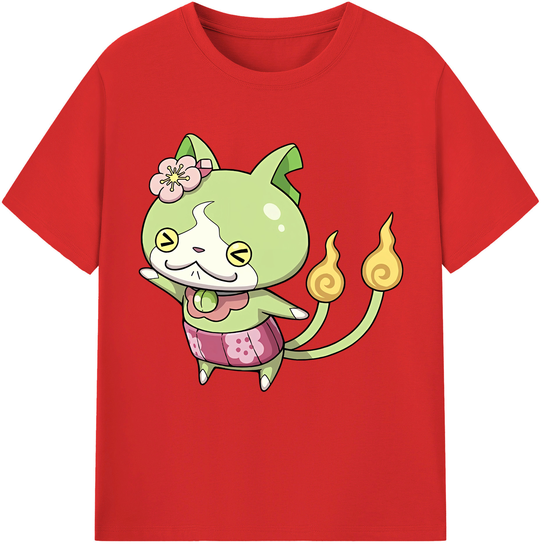 （画像用） 妖怪ウォッチ Yo-kai Watch レディースカジュアルプリントTシャツ（綿100％）