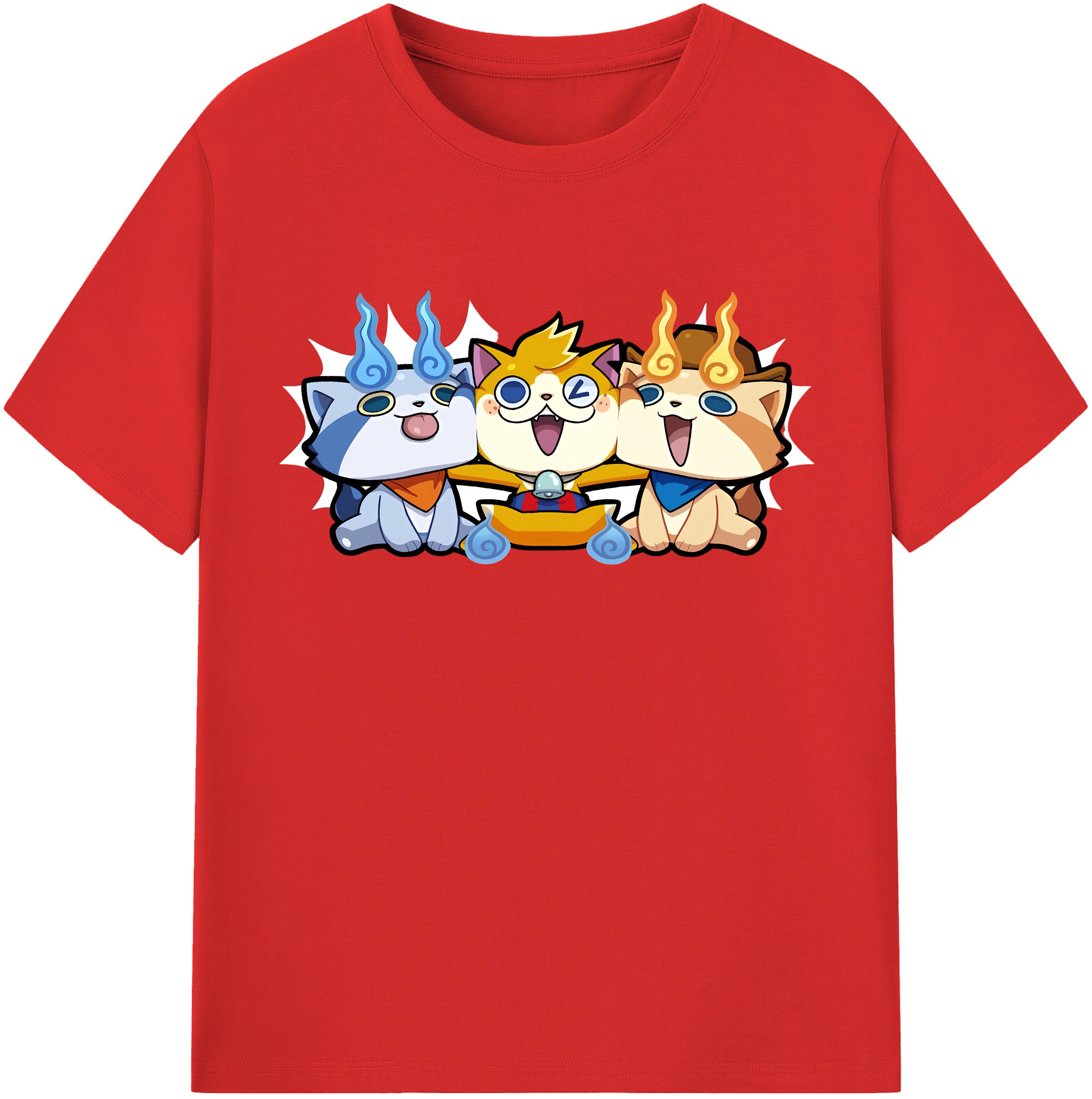 （画像用） 妖怪ウォッチ Yo-kai Watch レディースカジュアルプリントTシャツ（綿100％）