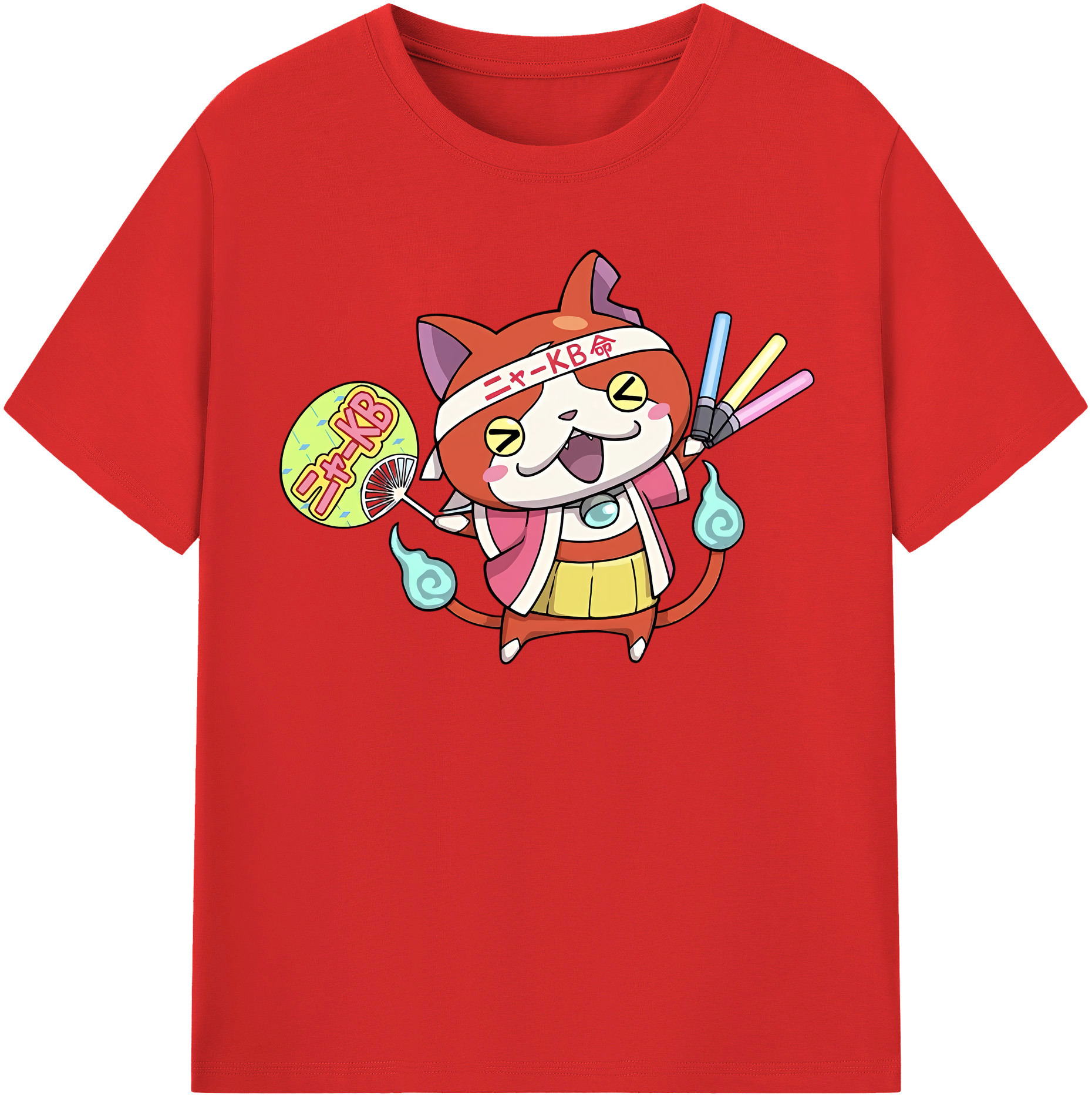 （画像用） 妖怪ウォッチ Yo-kai Watch レディースカジュアルプリントTシャツ（綿100％）
