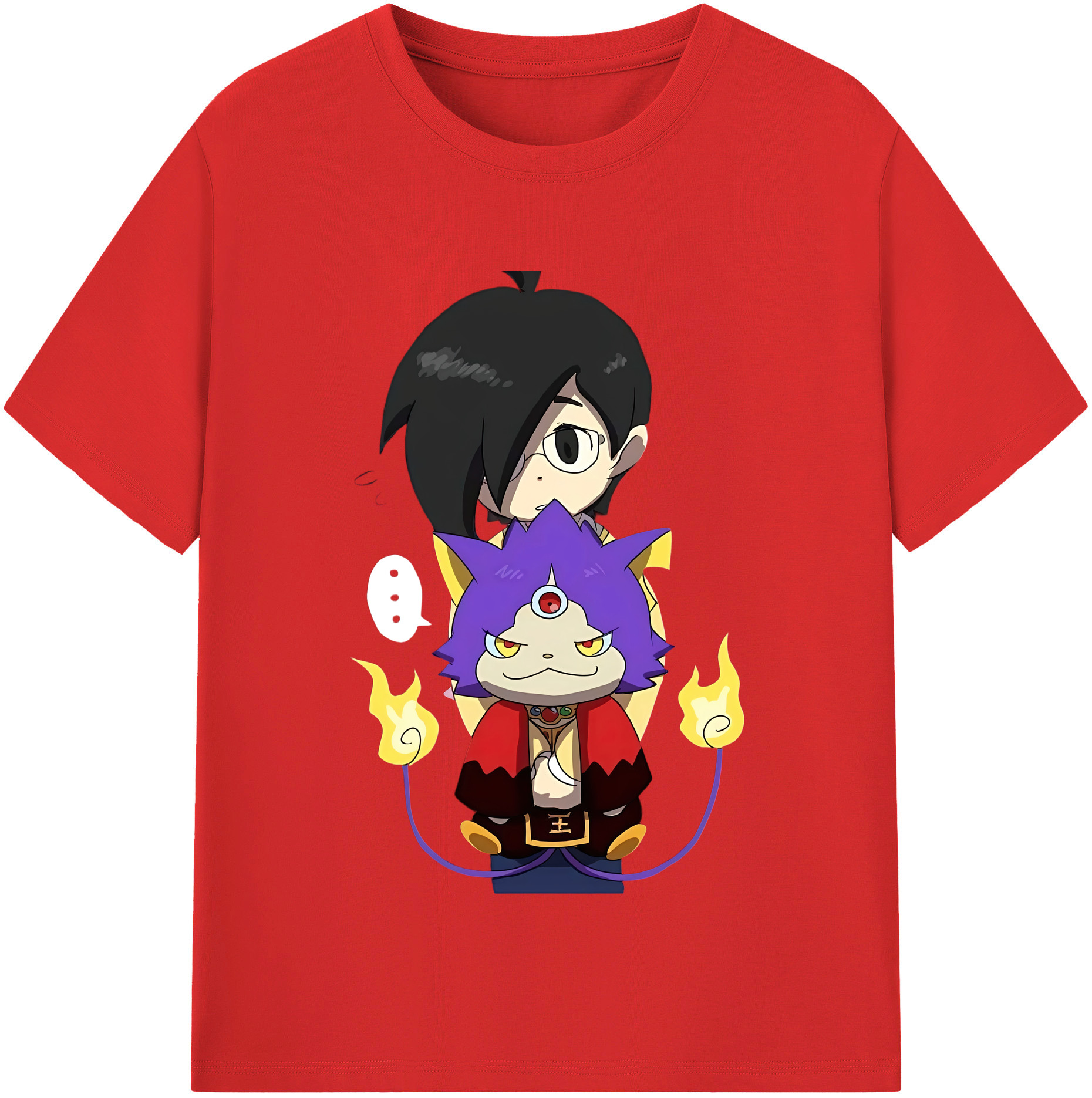 （画像用） 妖怪ウォッチ Yo-kai Watch レディースカジュアルプリントTシャツ（綿100％）