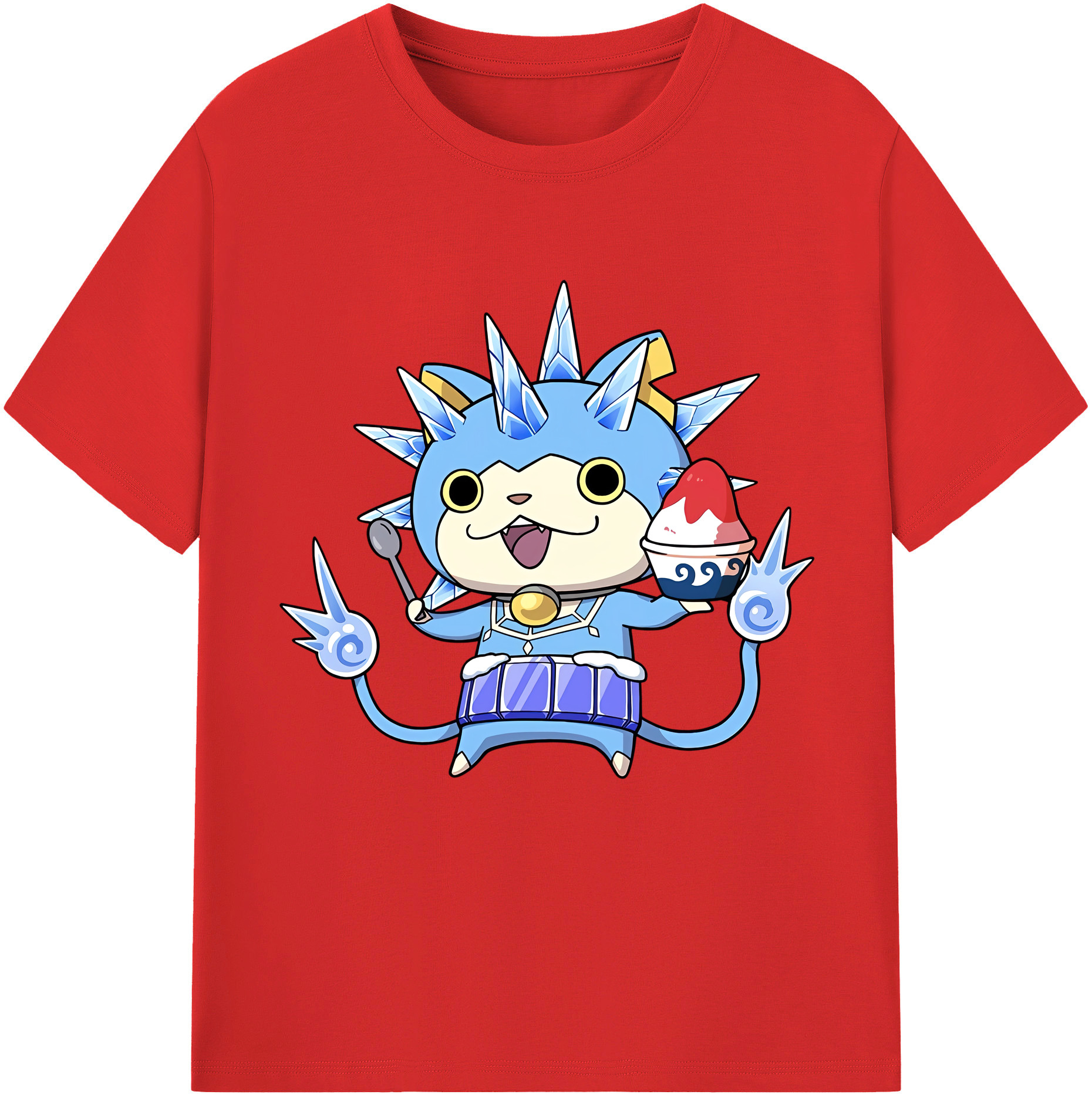 （画像用） 妖怪ウォッチ Yo-kai Watch レディースカジュアルプリントTシャツ（綿100％）