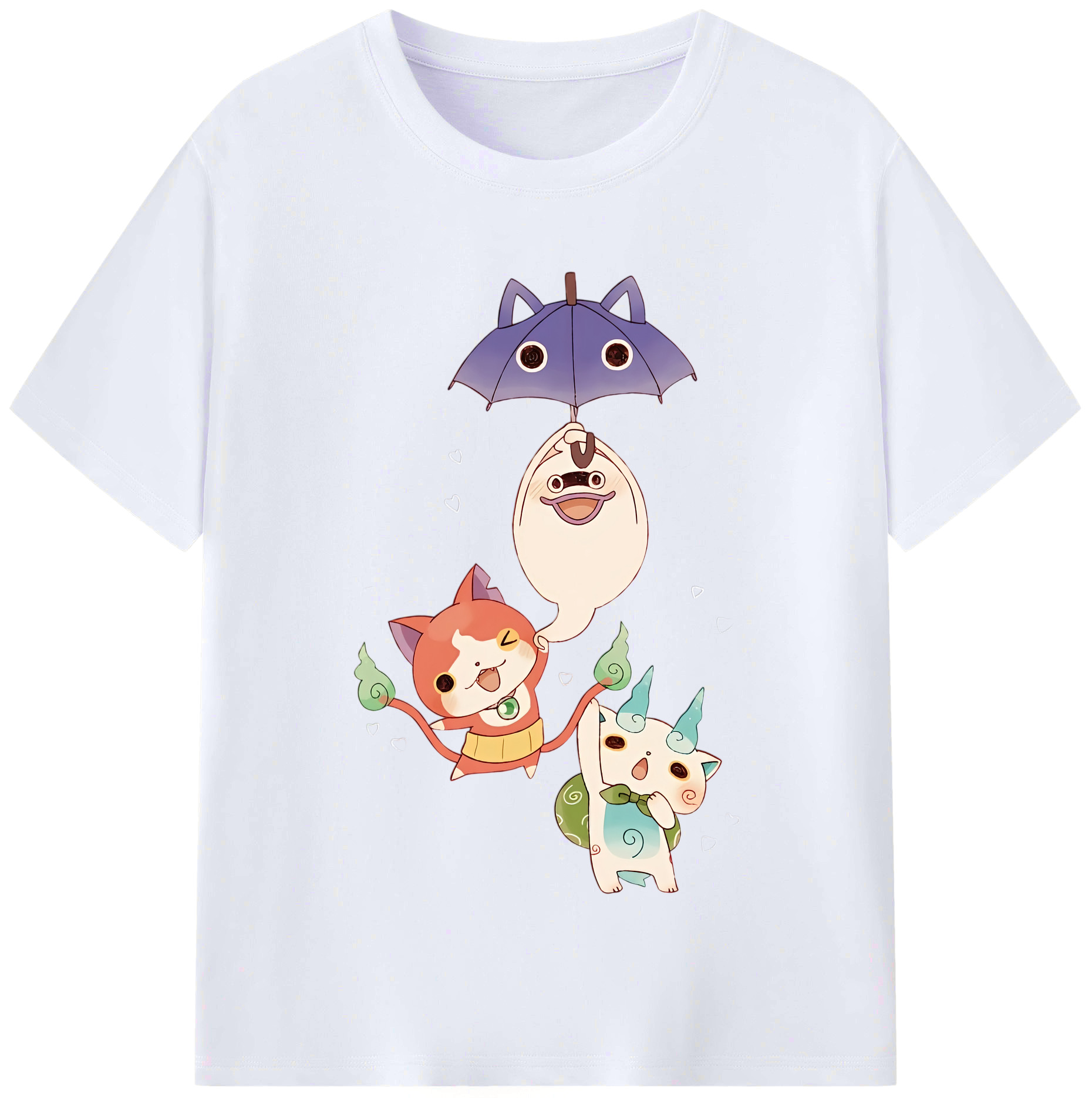 （画像用） 妖怪ウォッチ Yo-kai Watch レディースカジュアルプリントTシャツ（綿100％）